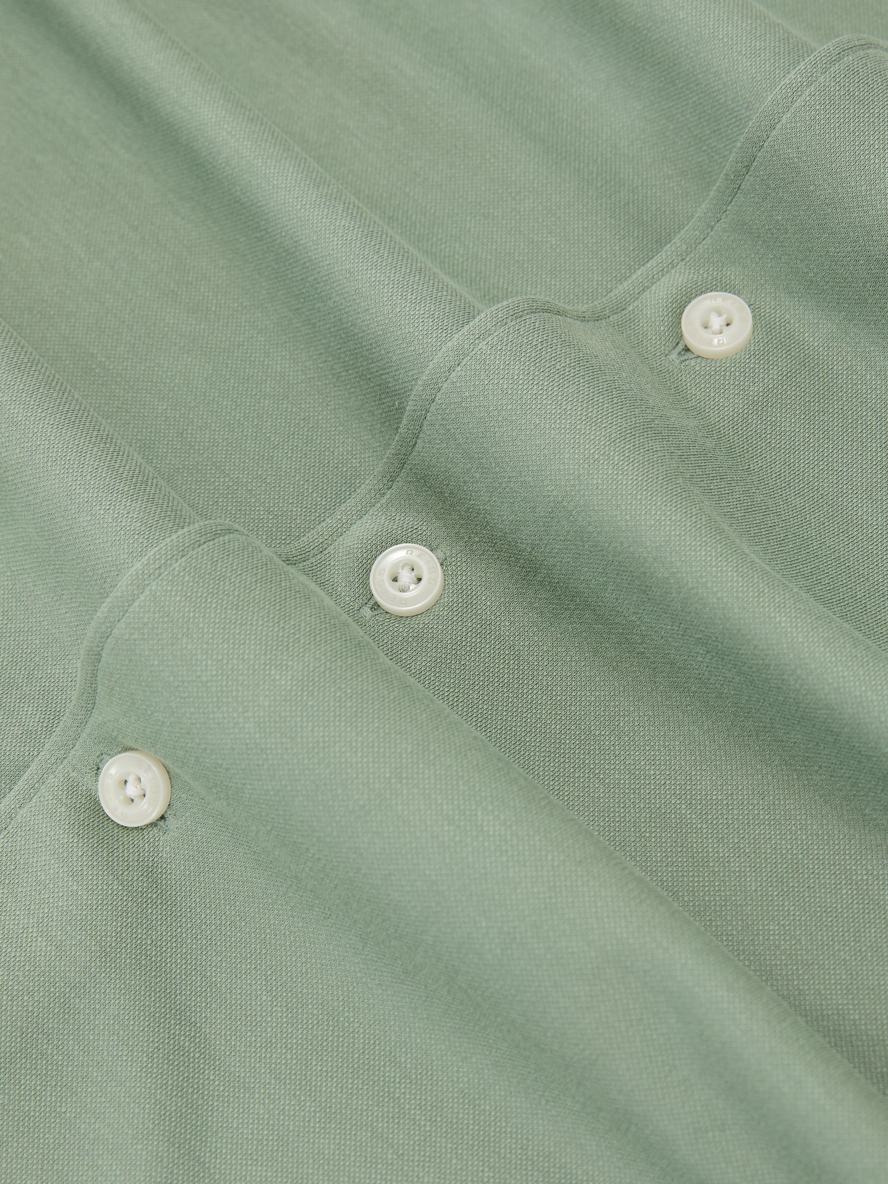 Stretch-Modal Cutaway-Collar Shirt Regular-Fit in Green - Image 6 of 6