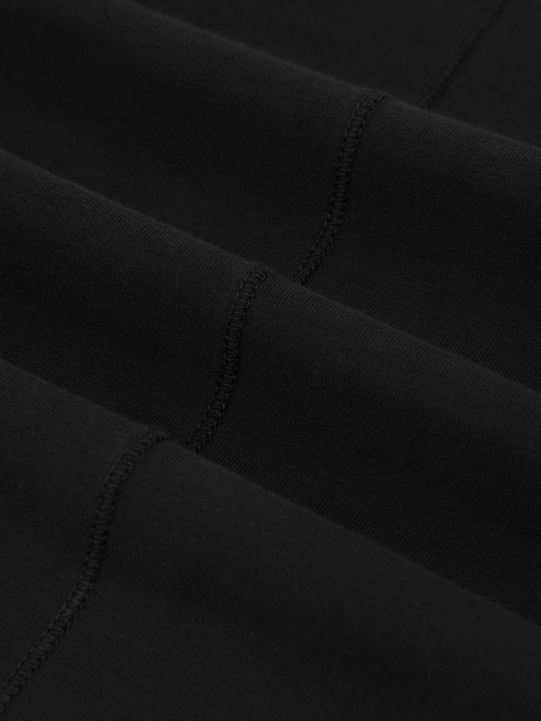 رداء علوي من القطن القابل للتمدد بياقة قارب باللون الأسود - صورة 6 من 6