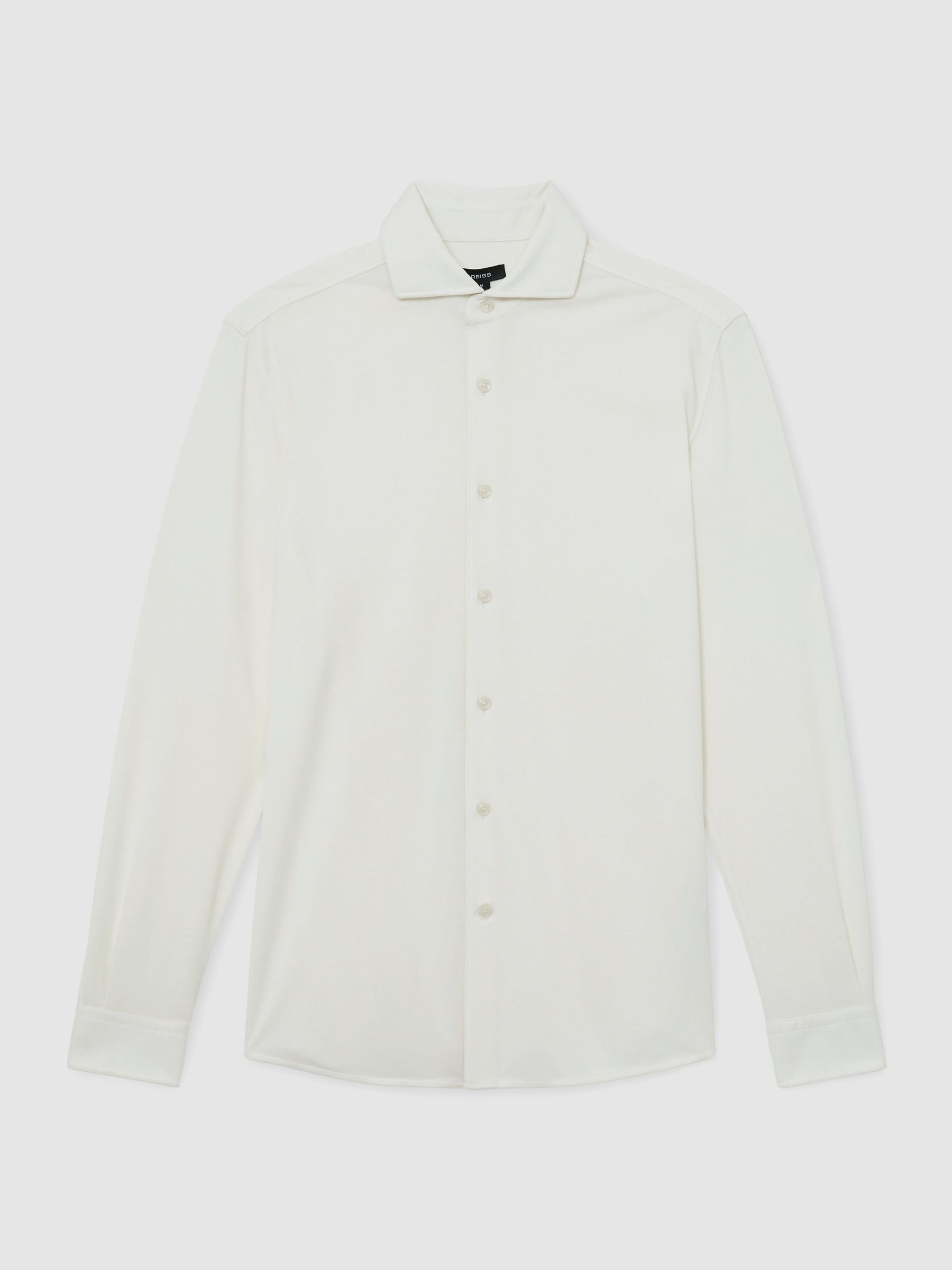 Stretch-Modal Cutaway-Collar Shirt Regular-Fit in White - image 1