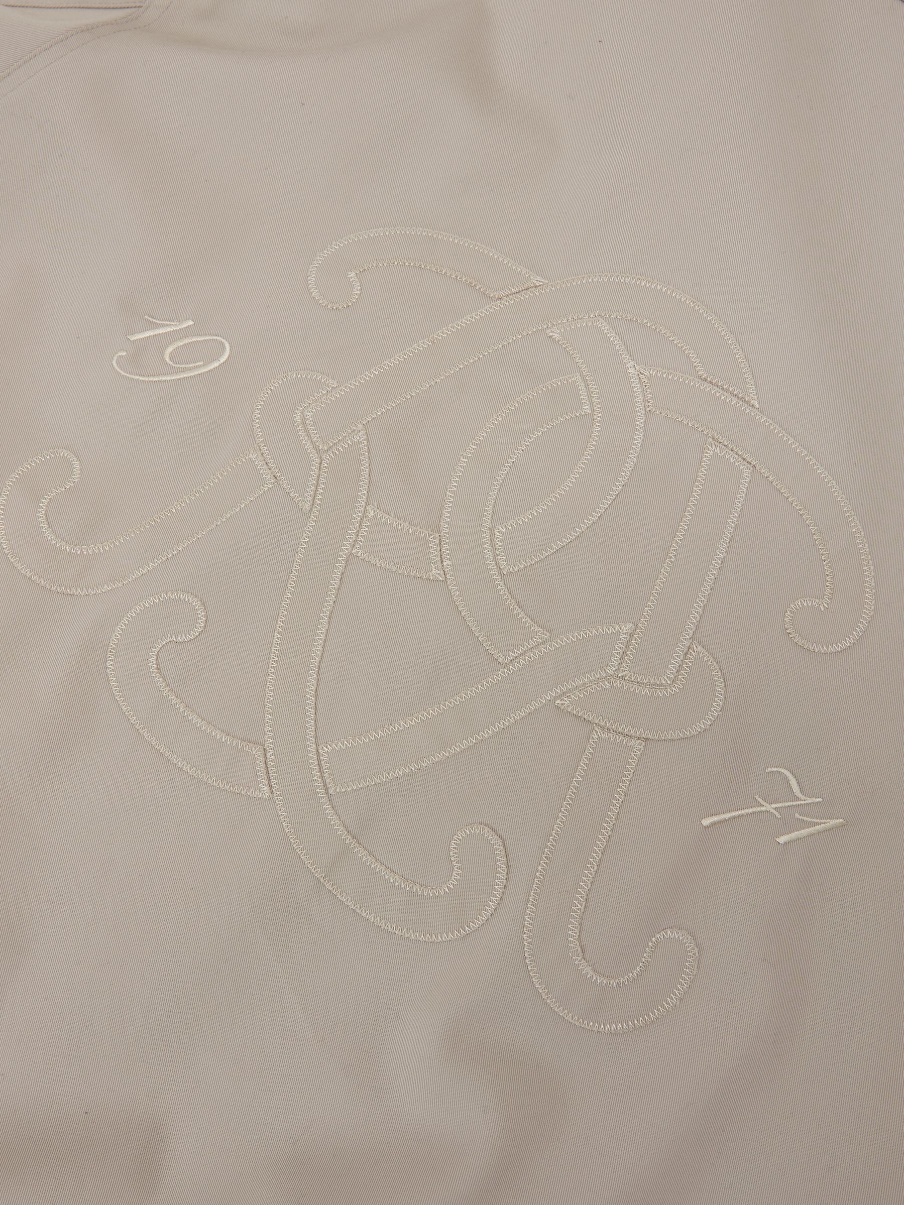Monogram Embroidered Harrington Jacket in Light Stone - image 5