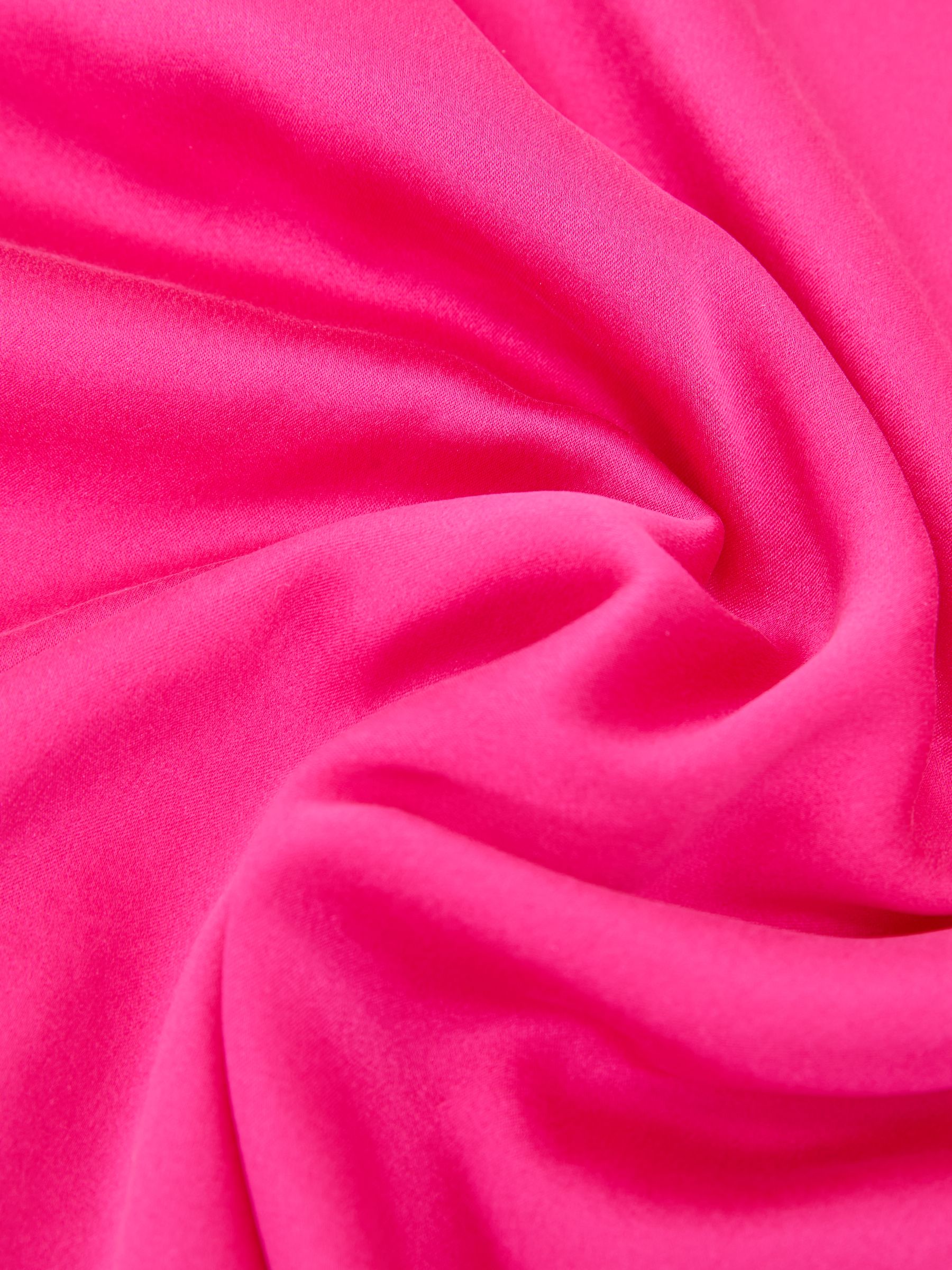 Silk-Front Cami Top in Fuchsia Pink - Image 6 of 6