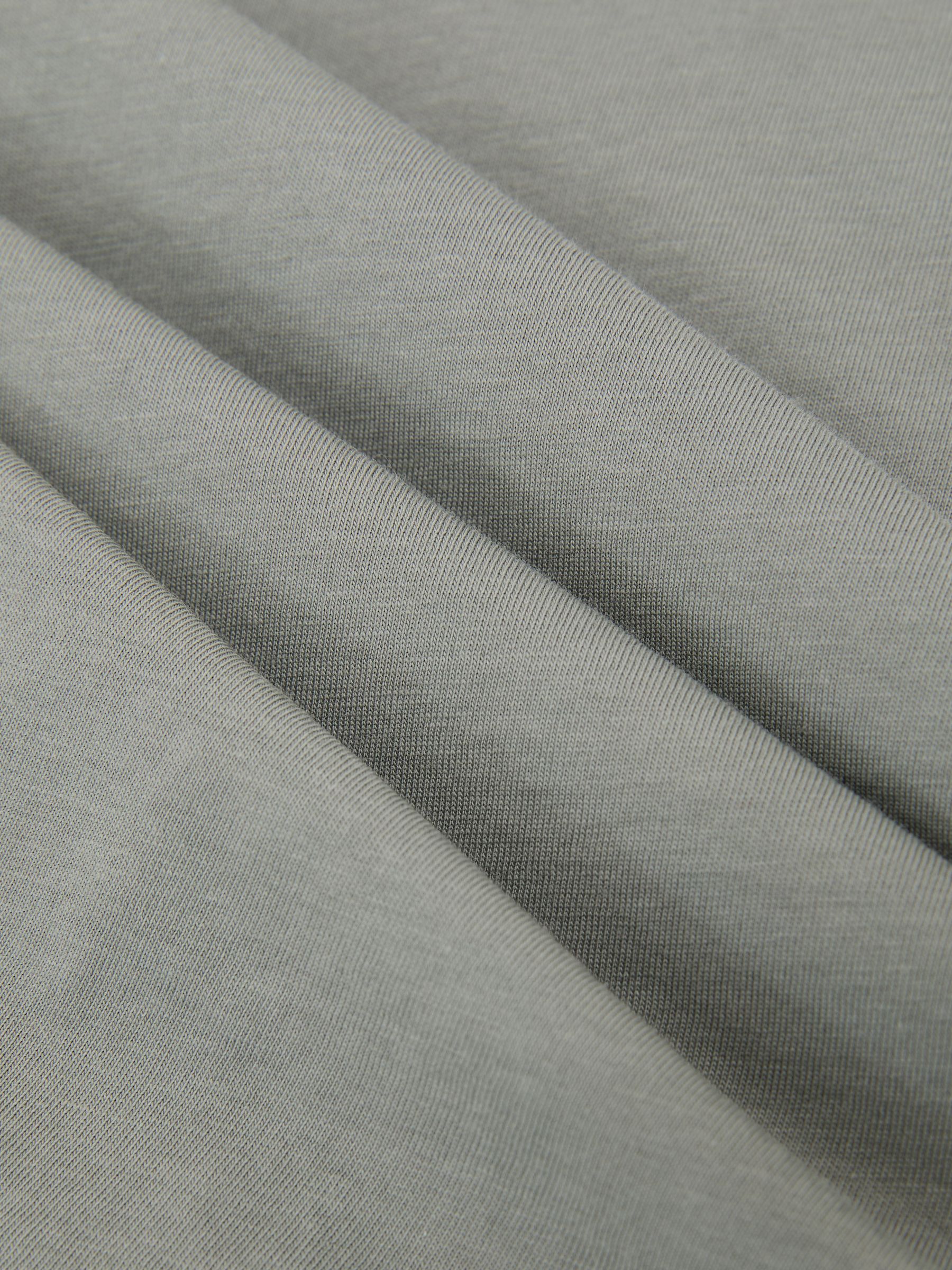 Cotton Crew-Neck T-Shirt in Dark Sage - Image 5 of 5