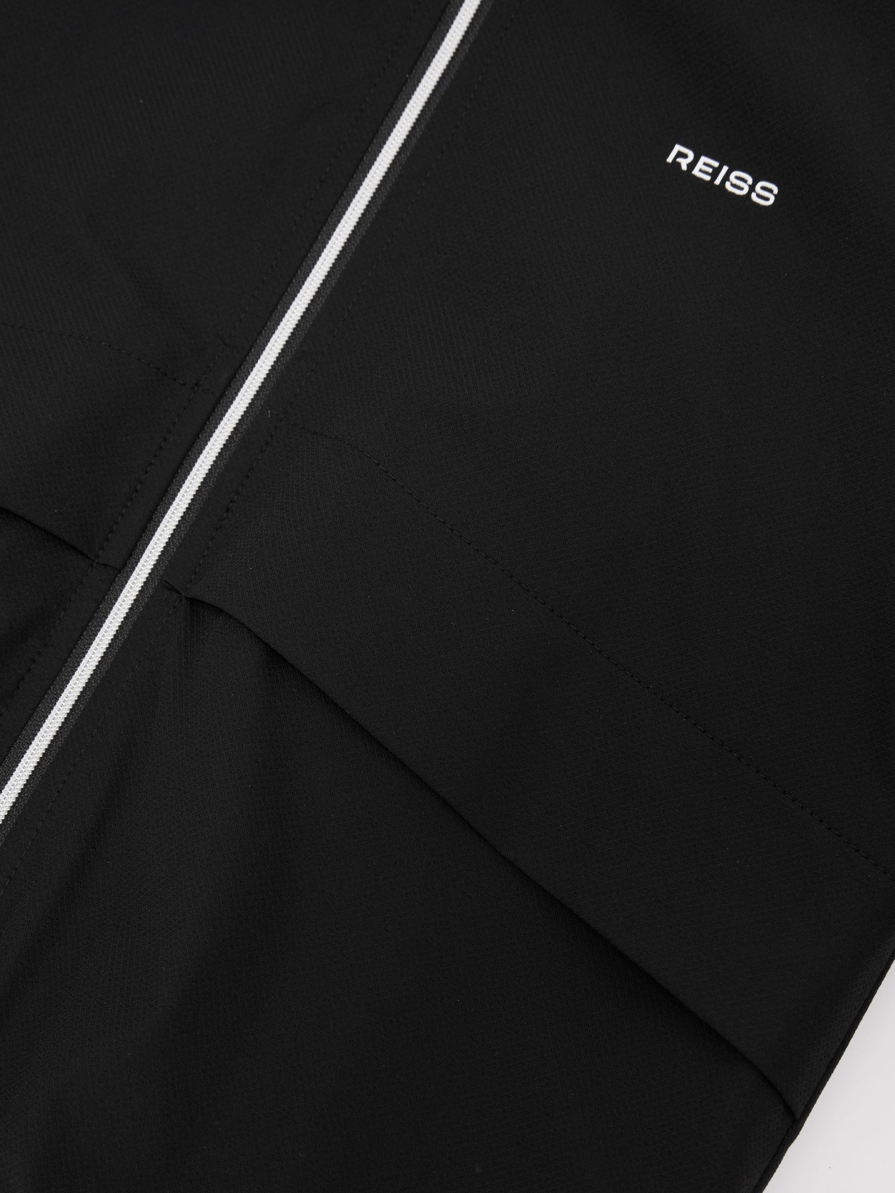 Zip-Through Hooded Logo Jacket in Black - Image 4 of 4