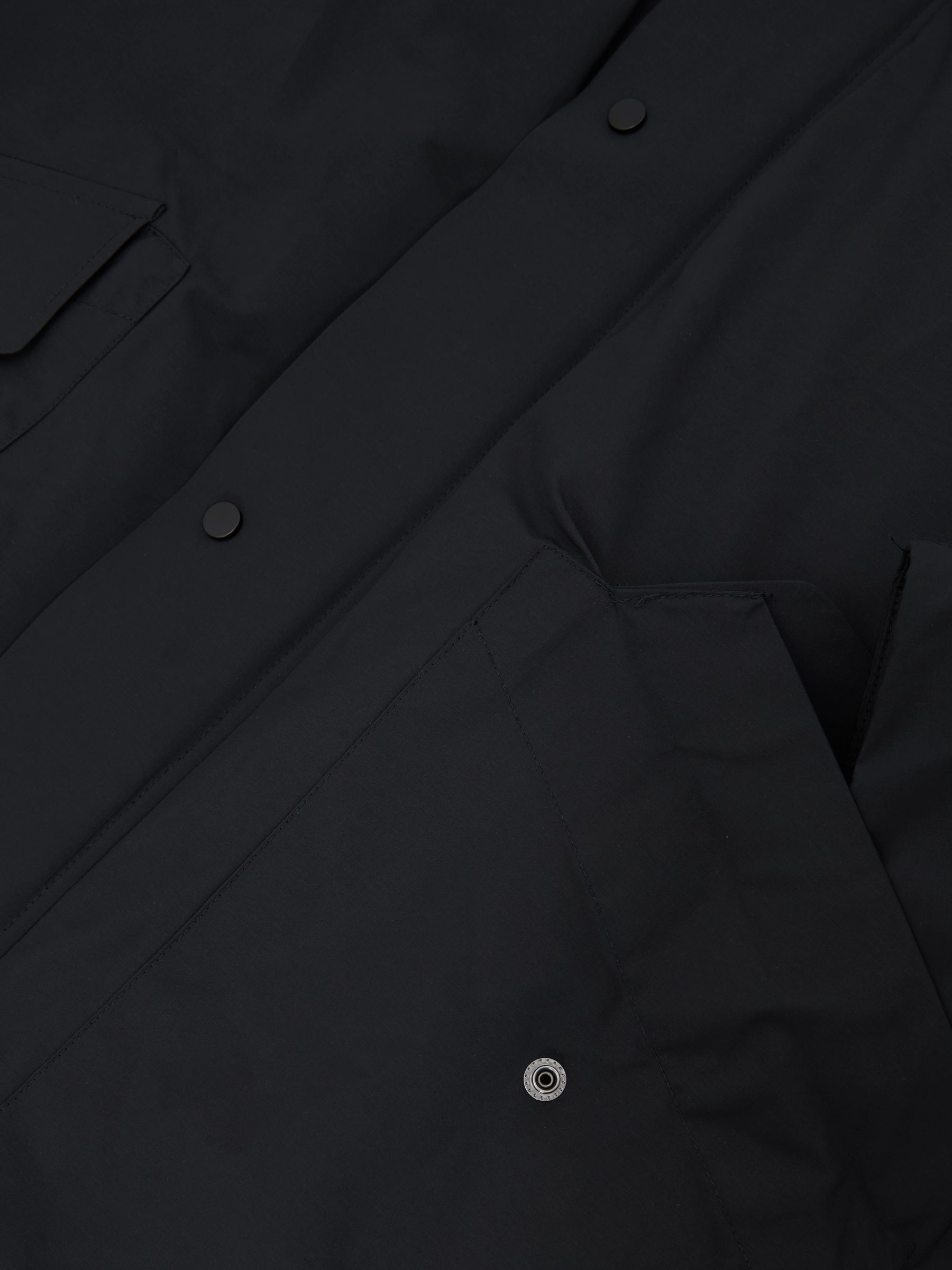 Quilted Hooded Mid-Length Puffer Coat in Navy - image 3