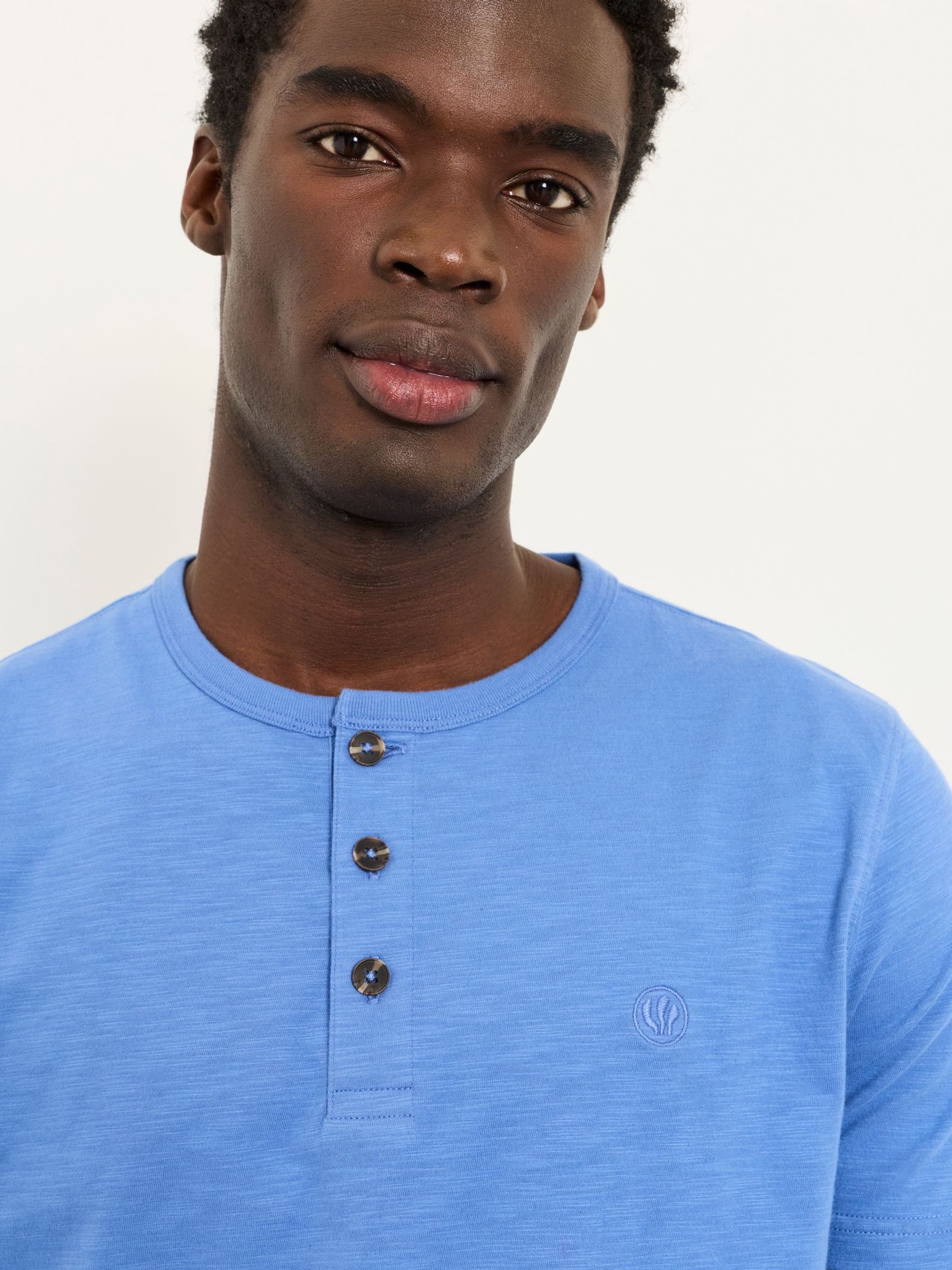 Dusky Blue Short Sleeve Woodside Henley - Image 3 of 5