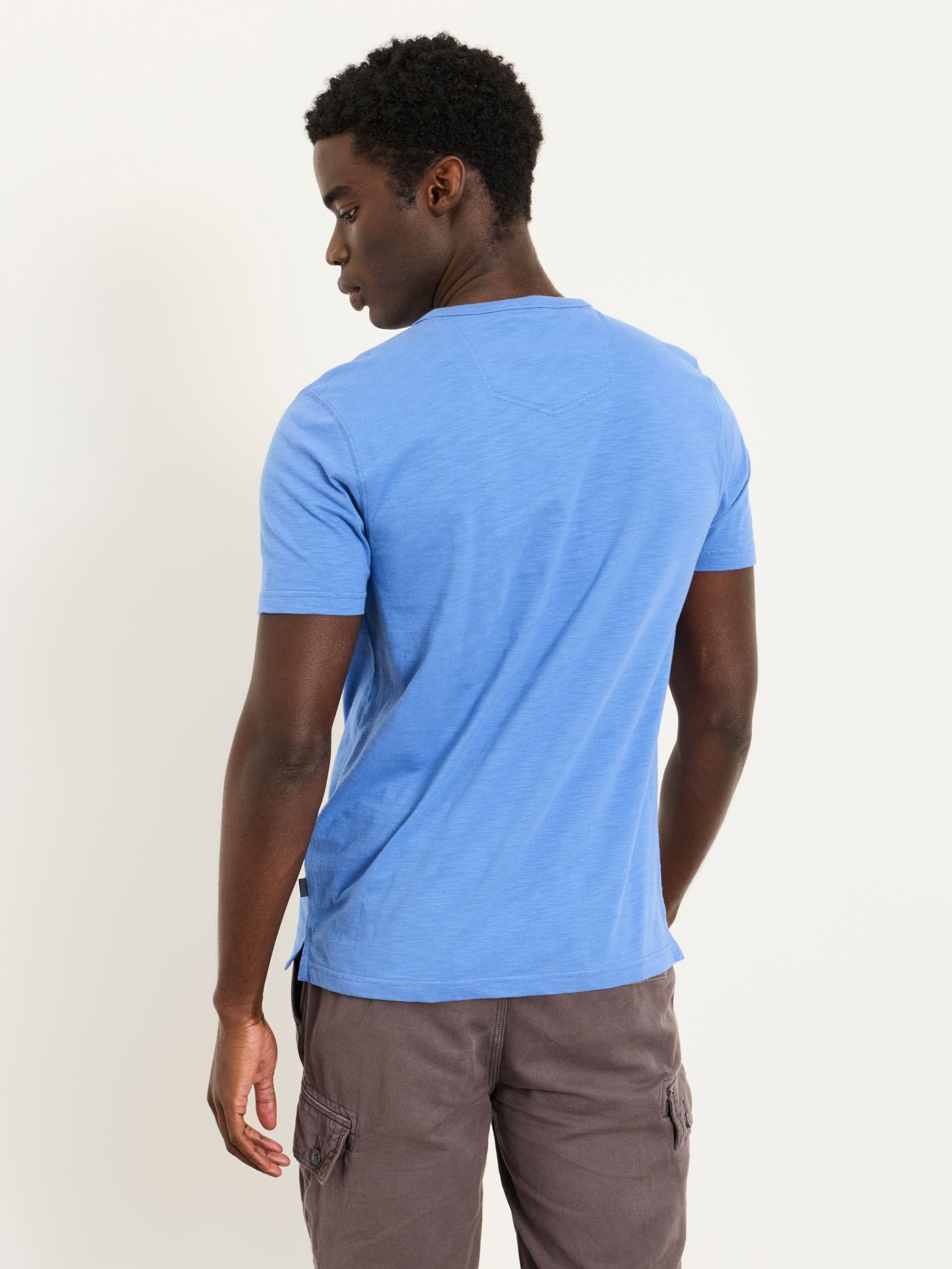 Dusky Blue Short Sleeve Woodside Henley - Image 4 of 5