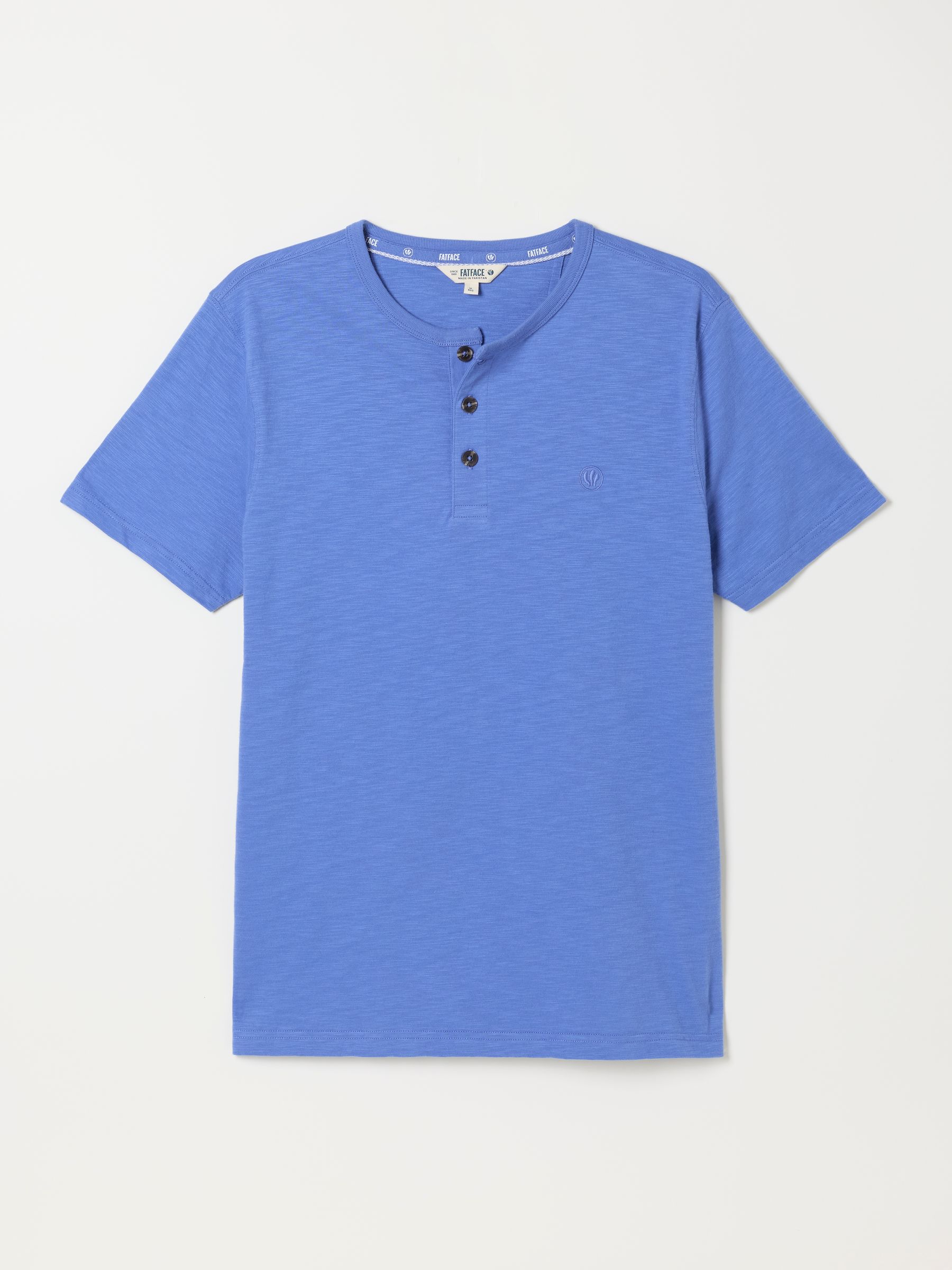 Dusky Blue Short Sleeve Woodside Henley - Image 5 of 5