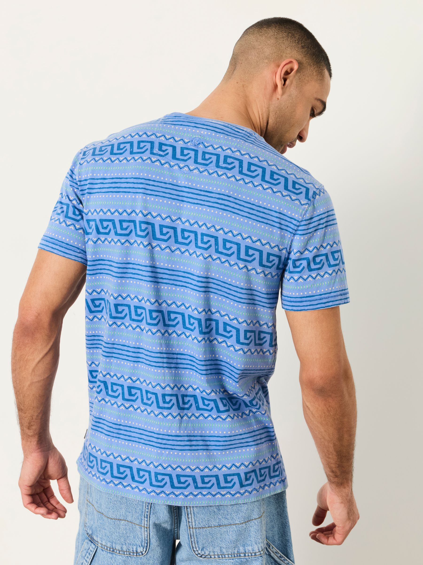 Blue Graphic Stripe Tshirt - Image 2 of 6