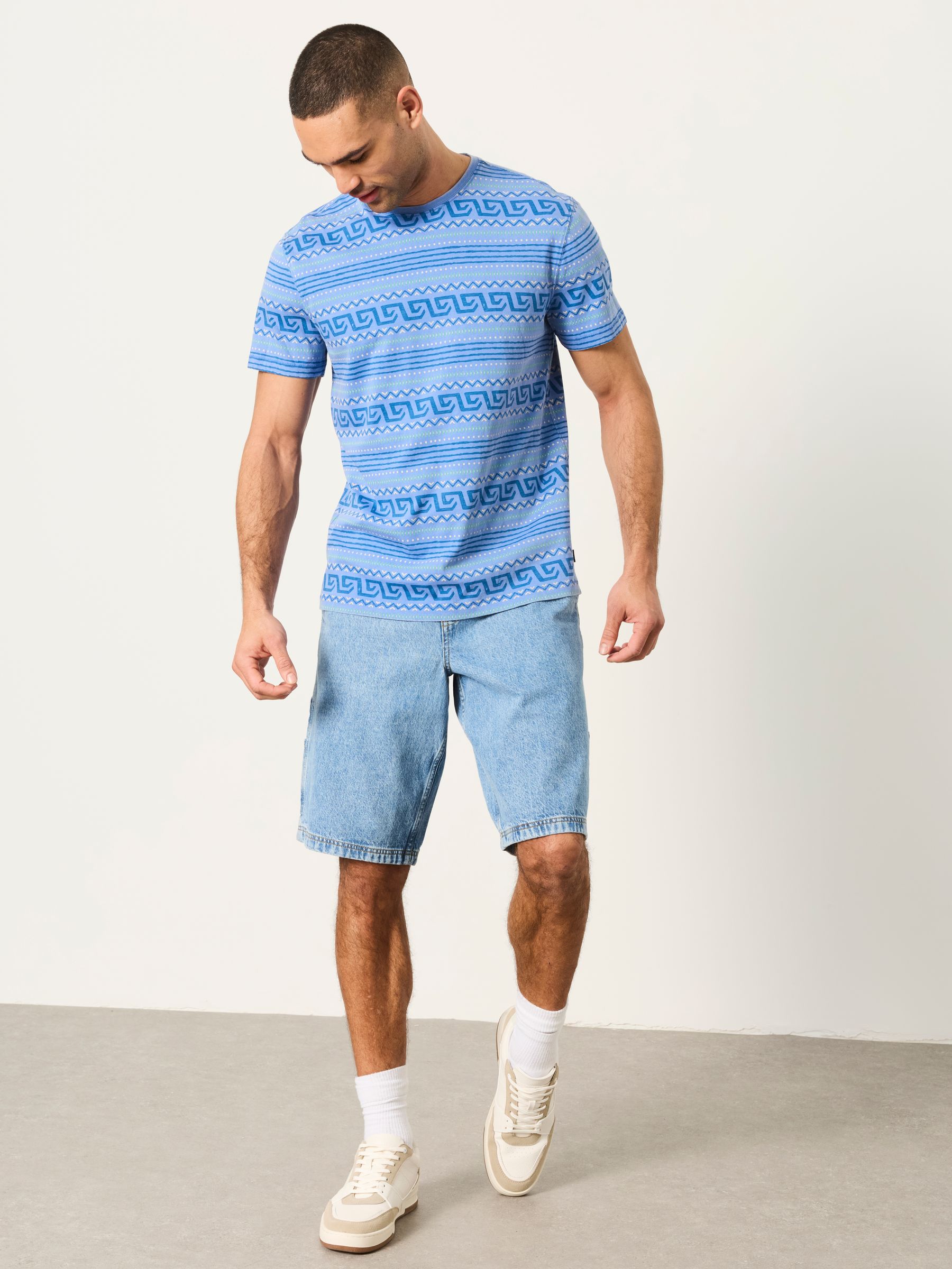 Blue Graphic Stripe Tshirt - Image 3 of 6