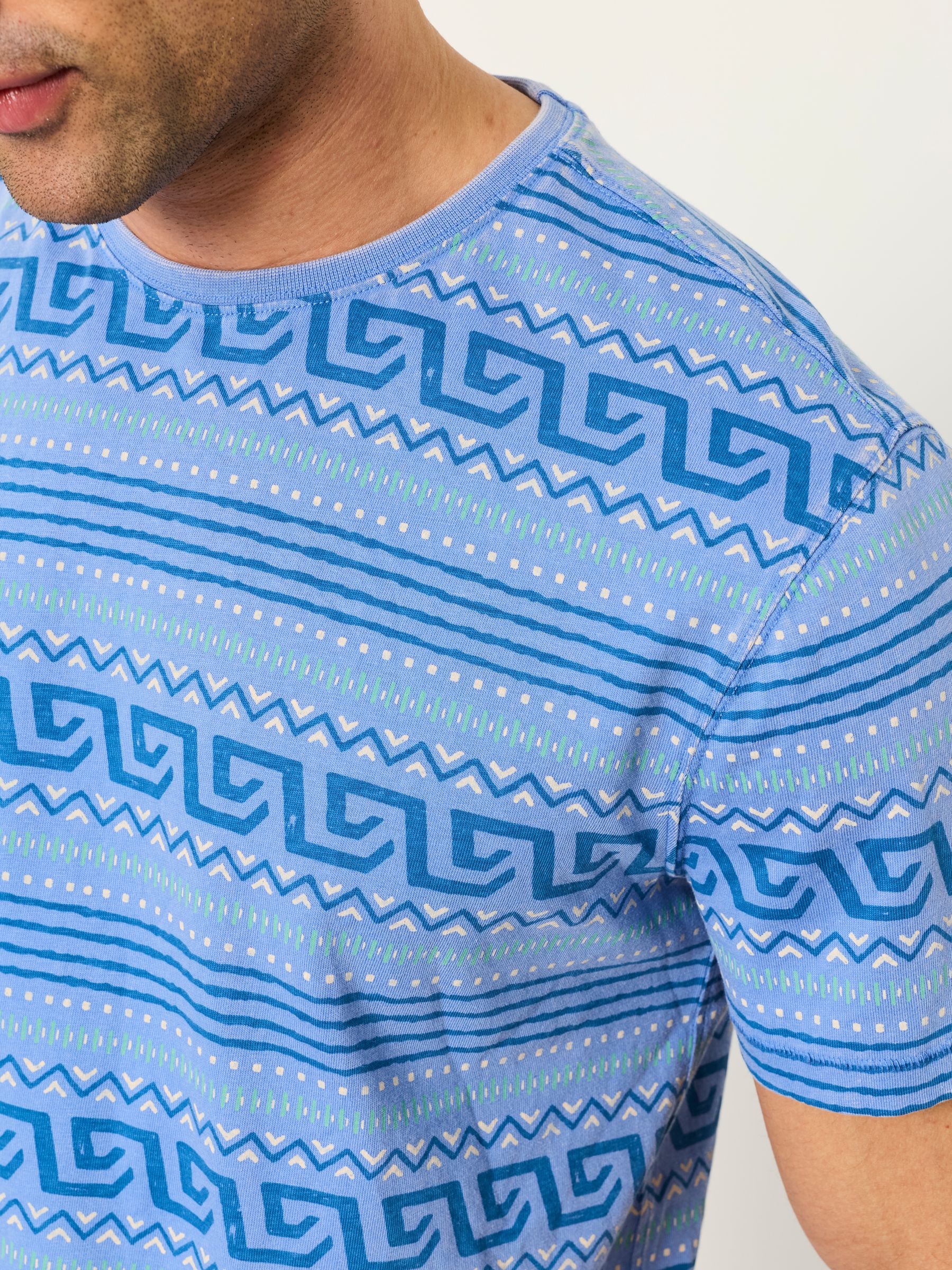 Blue Graphic Stripe Tshirt - Image 4 of 6