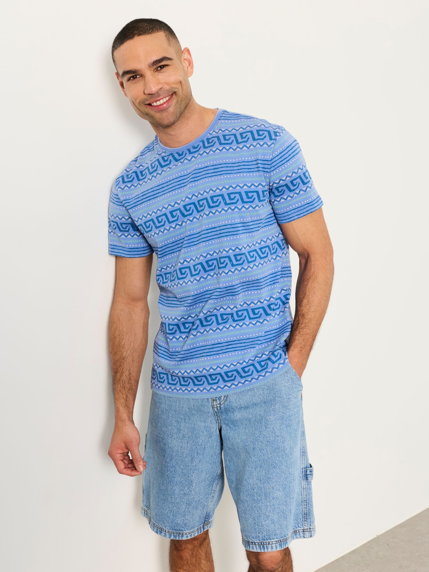 Blue Graphic Stripe Tshirt - Image 5 of 6