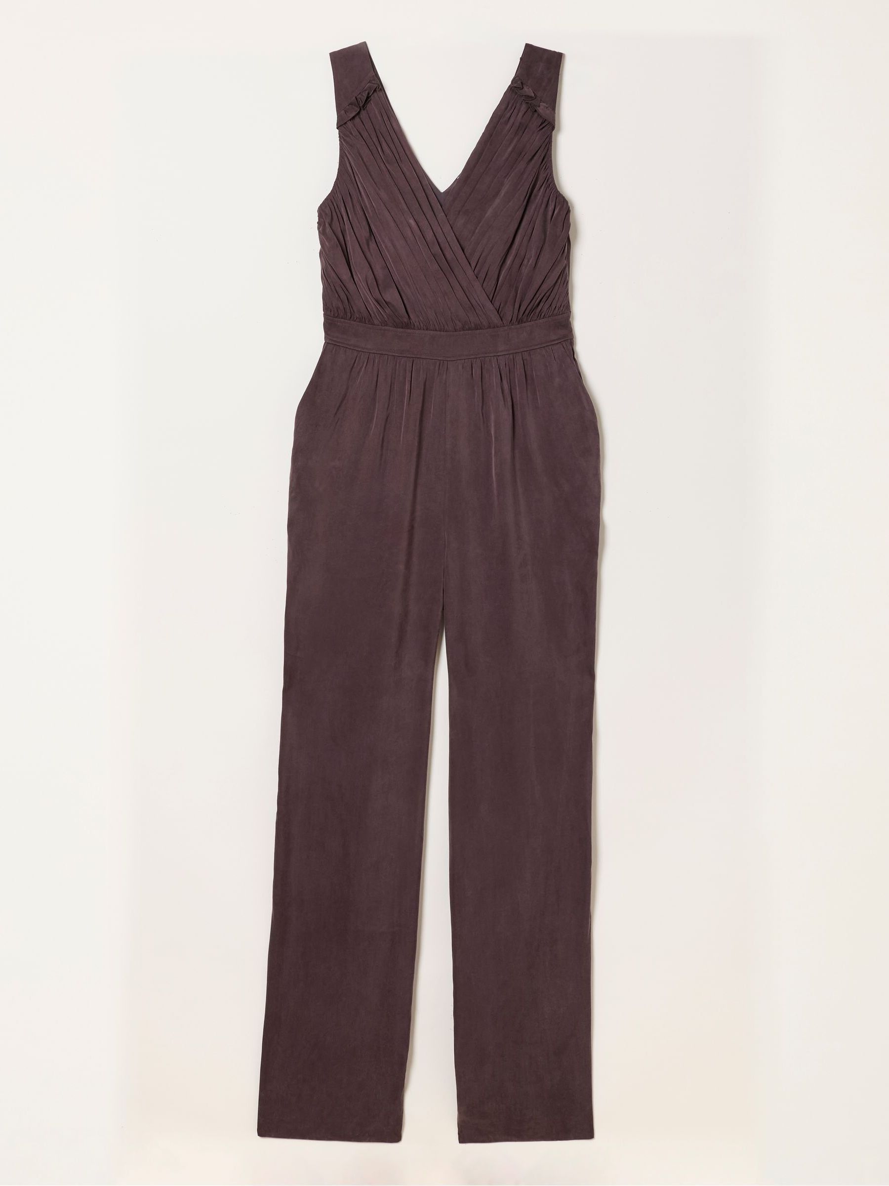 Judi Chocolate Brown Petite Jumpsuit - Image 6 of 6