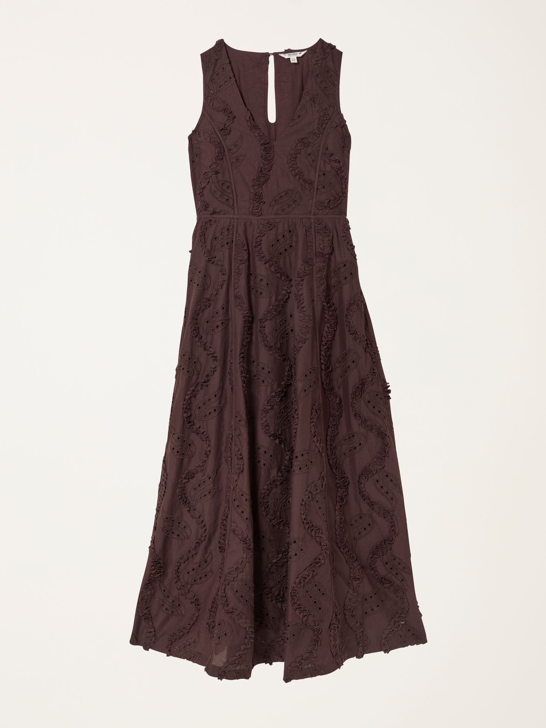 Zizzy Chocolate Brown Petite Textured Maxi Dress