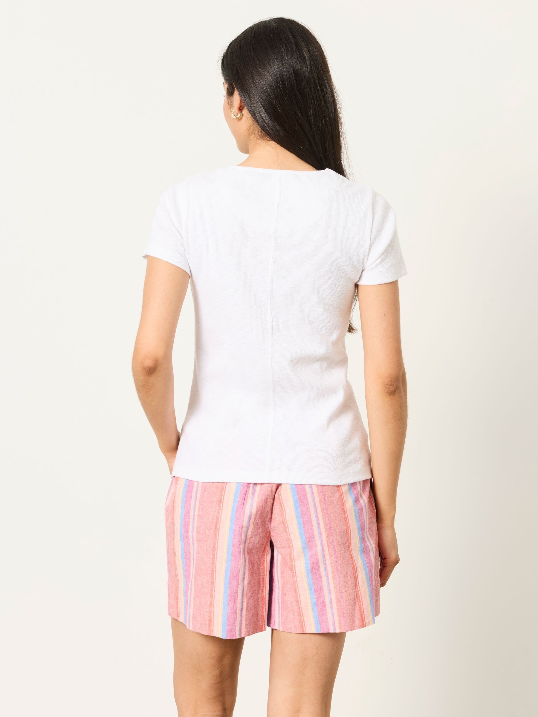 Celia White Short Sleeve T-Shirt - Image 2 of 5 Celia White Short Sleeve T-Shirt - Image 2 of 5