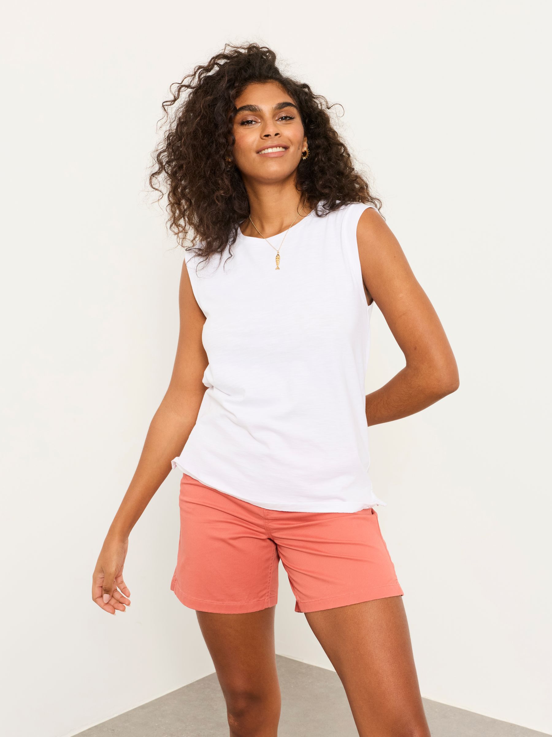 Tia White Jersey Tank | FatFace USA