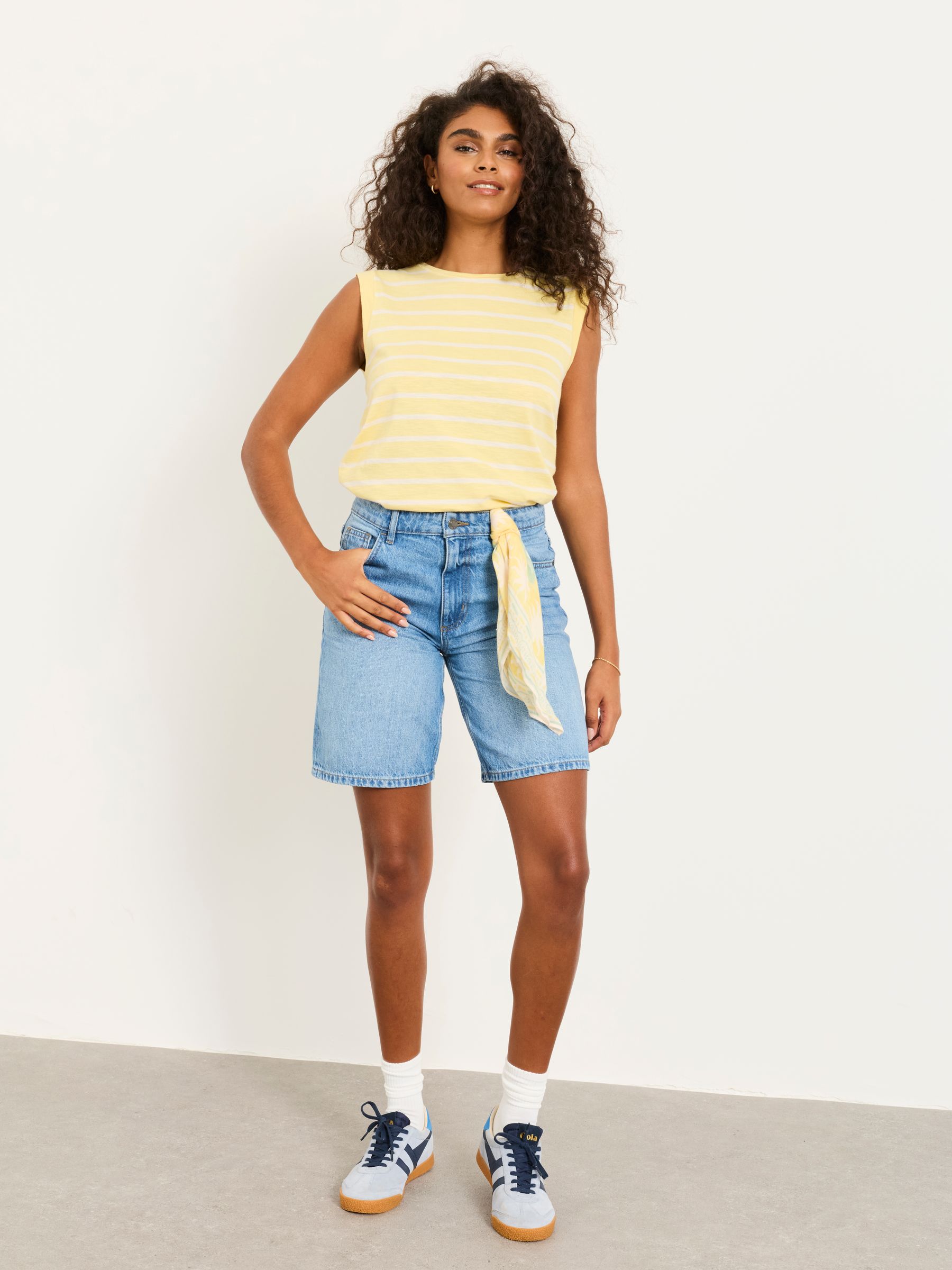 Tia Yellow Stripe Jersey Tank - Image 3 of 6