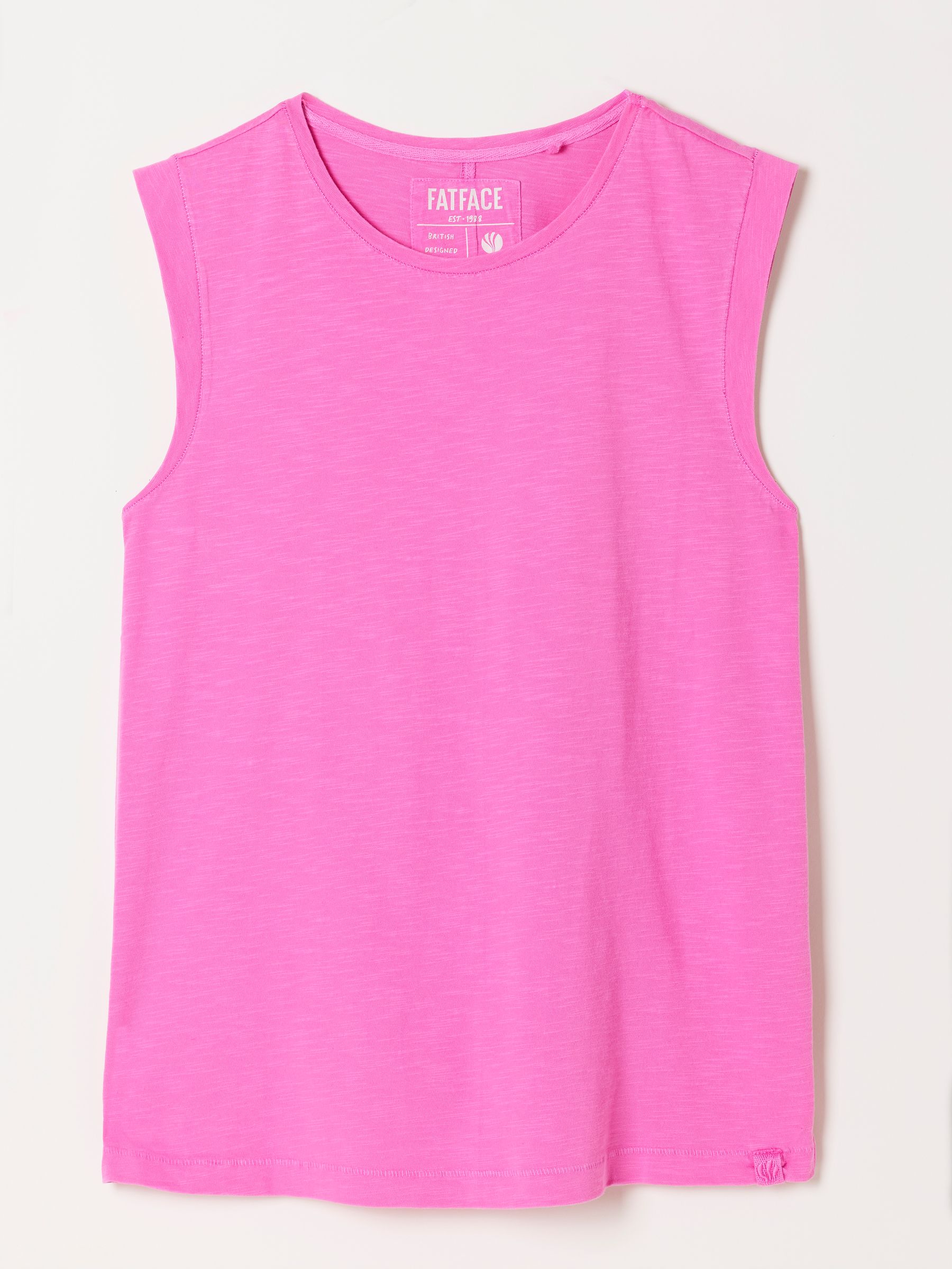 Tia Fuchsia Pink Jersey Tank - Image 6 of 6