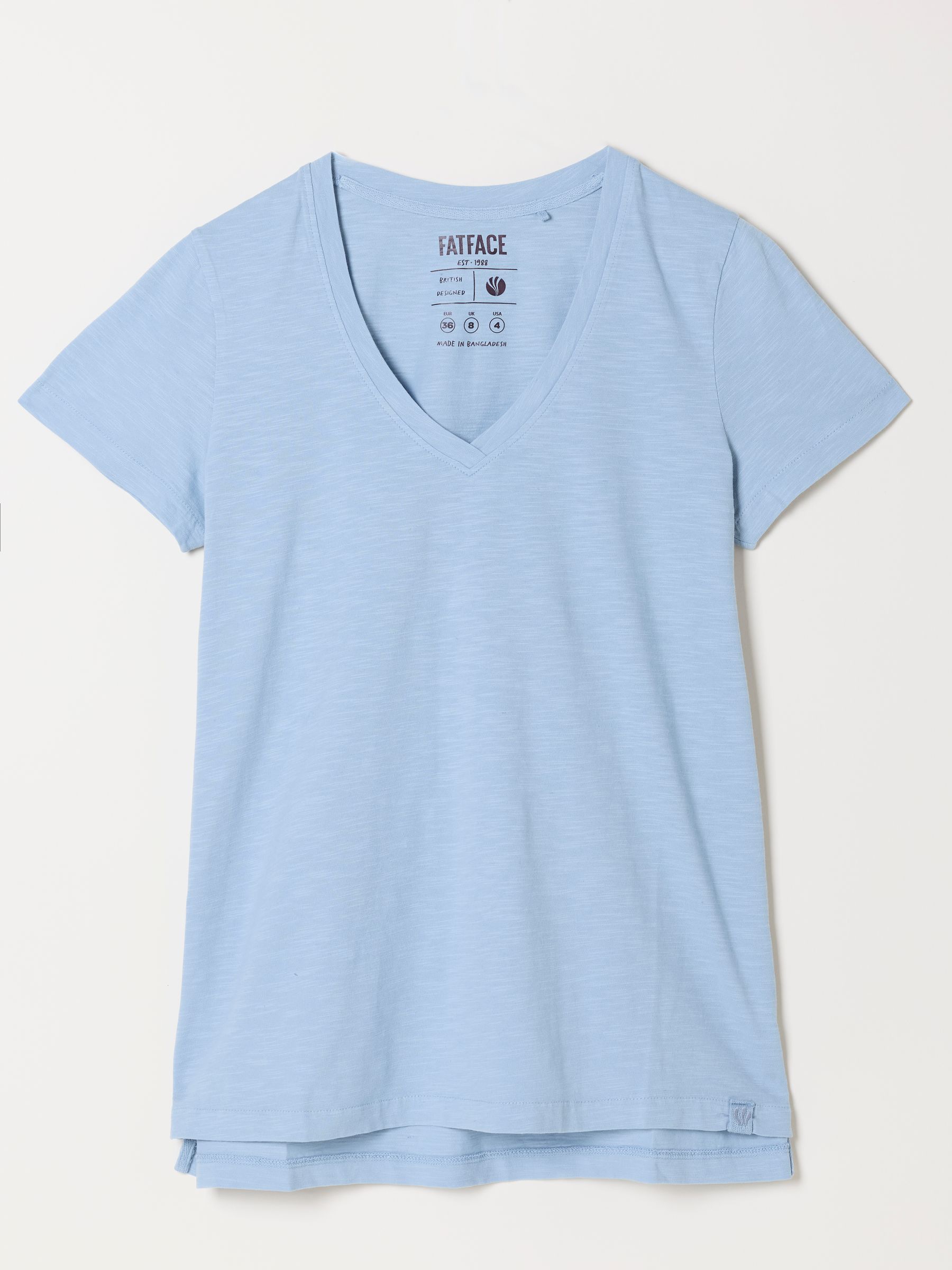 Demi Light Blue V Neck T Shirt - Image 6 of 6