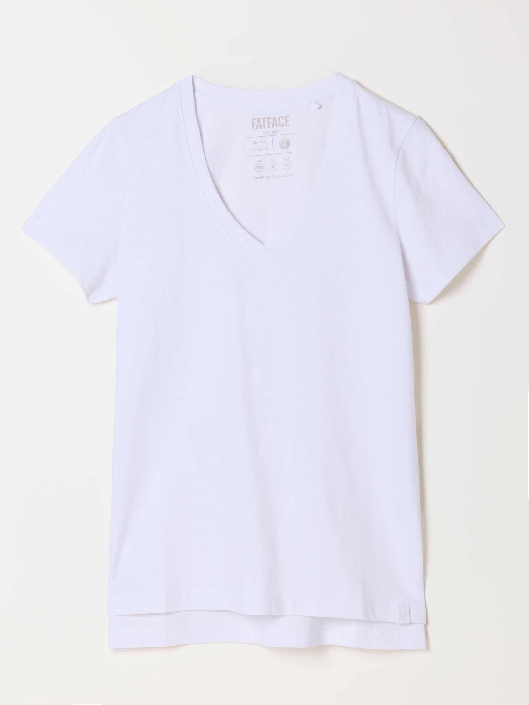 Demi White V Neck T Shirt - Image 6 of 6 Demi White V Neck T Shirt - Image 6 of 6