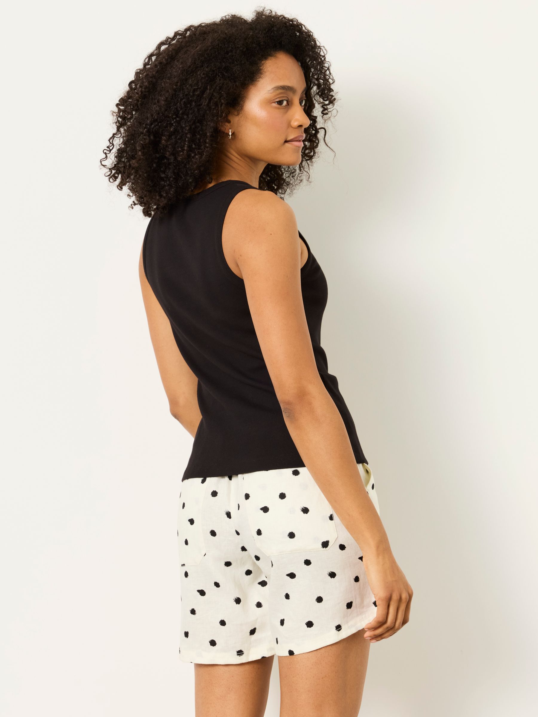 Rosa Black Button Ribbed Vest - Image 2 of 5