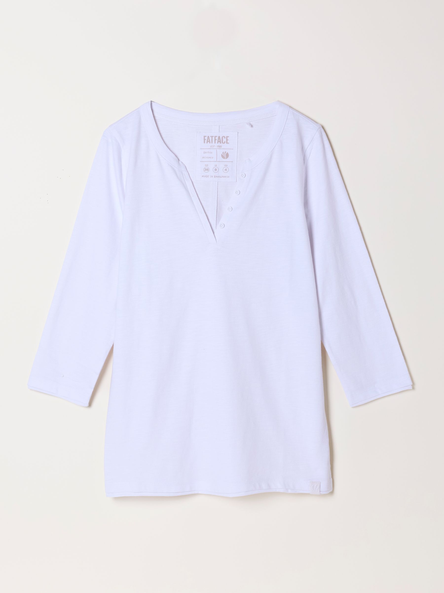 Aster White 3/4 Sleeve T Shirt - Image 6 of 6