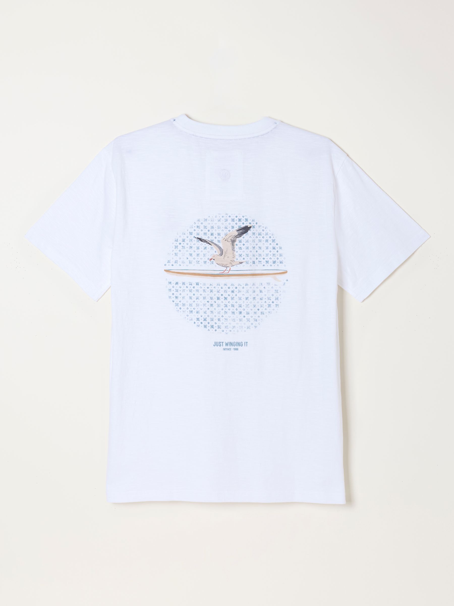 White Embroidered Bird Graphic Tshirt - Image 7 of 7