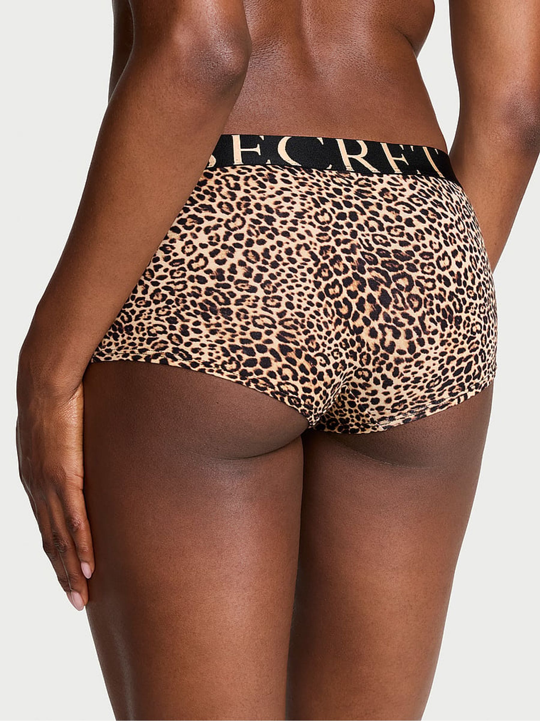 Leopard Brown Short Exploded Logo Knickers - Image 2 of 2
