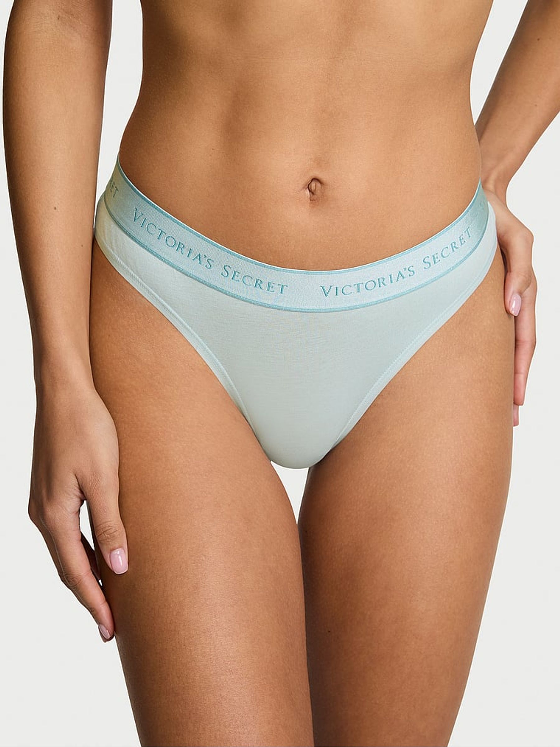 Yacht Blue Thong Logo Knickers - Image 1 of 2