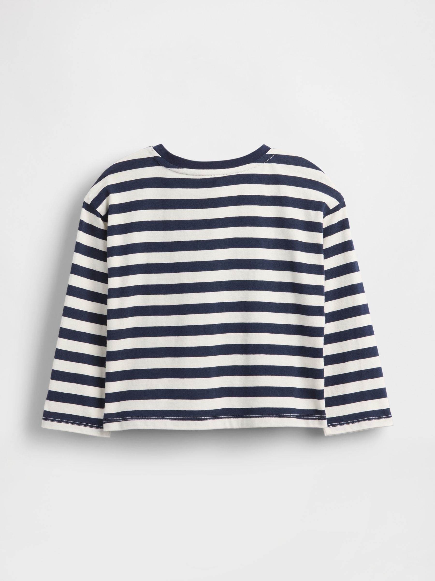 Navy/White Stripe Mix and Match Heart Pocket T-Shirt - Image 2 of 2