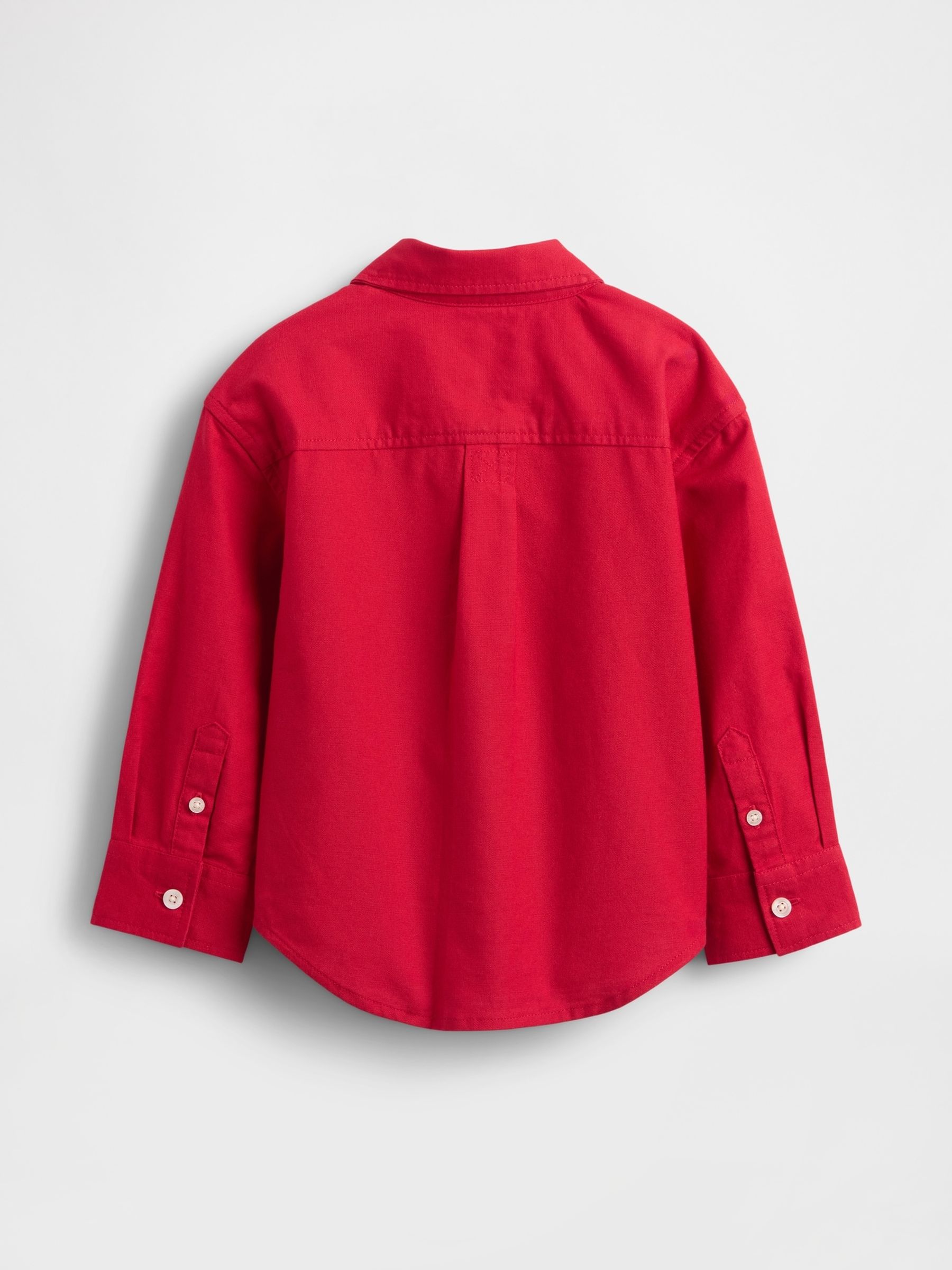 Red Embroidered Oxford Shirt - Image 2 of 3