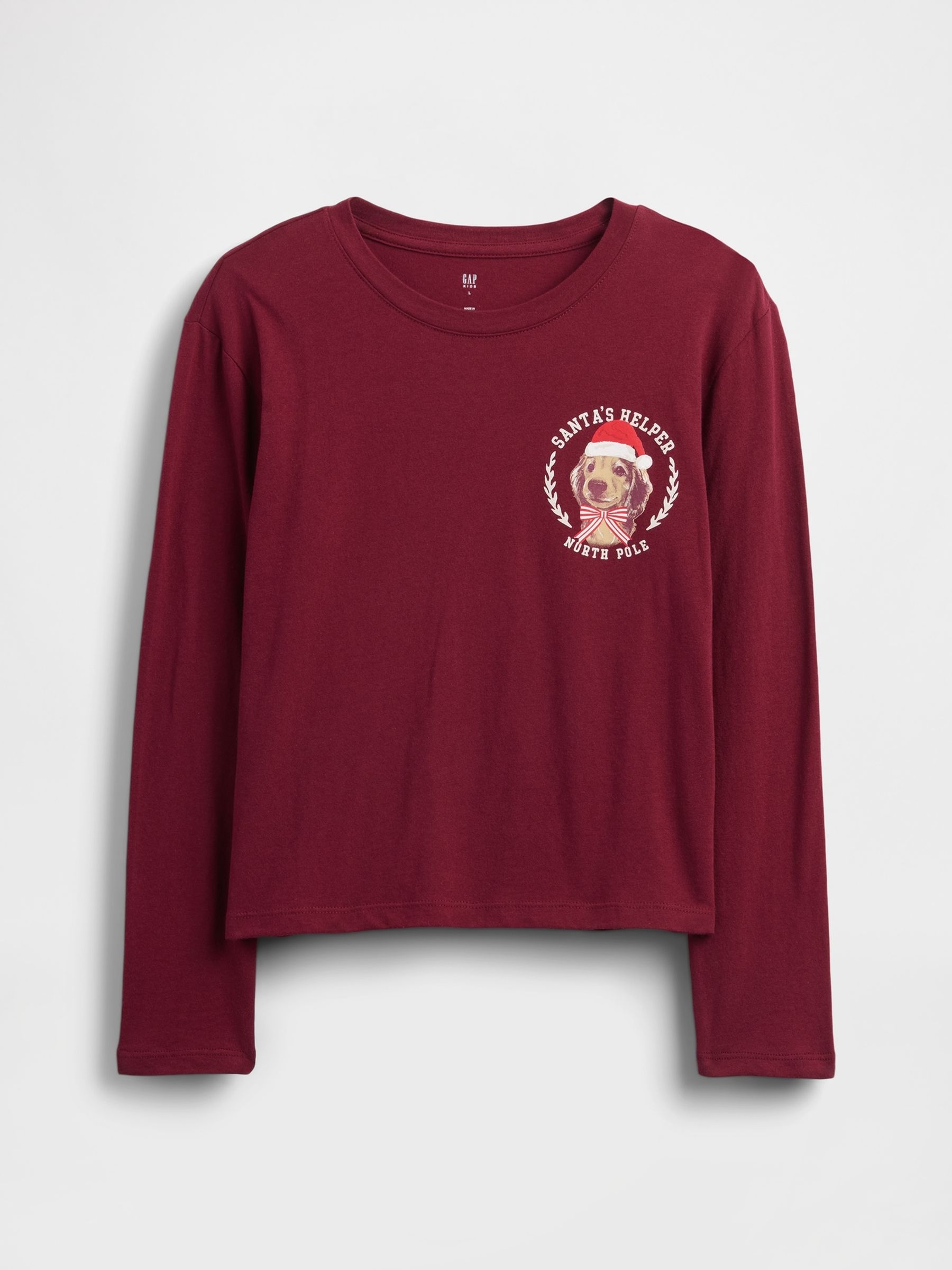Burgundy Red Relaxed Graphic T-Shirt - Image 1 of 2
