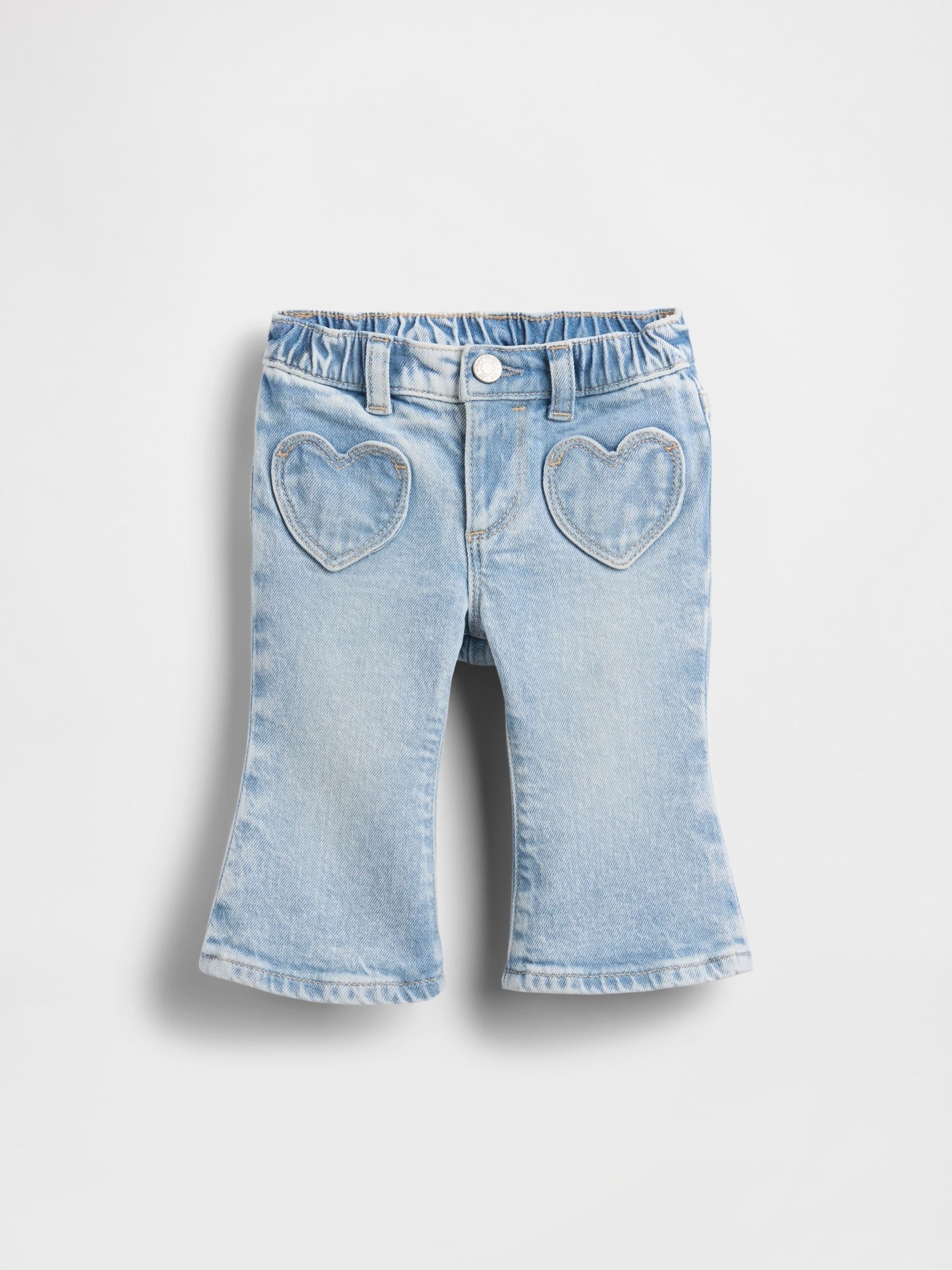 Blue Heart Pocket Flare Jeans - Image 1 of 3