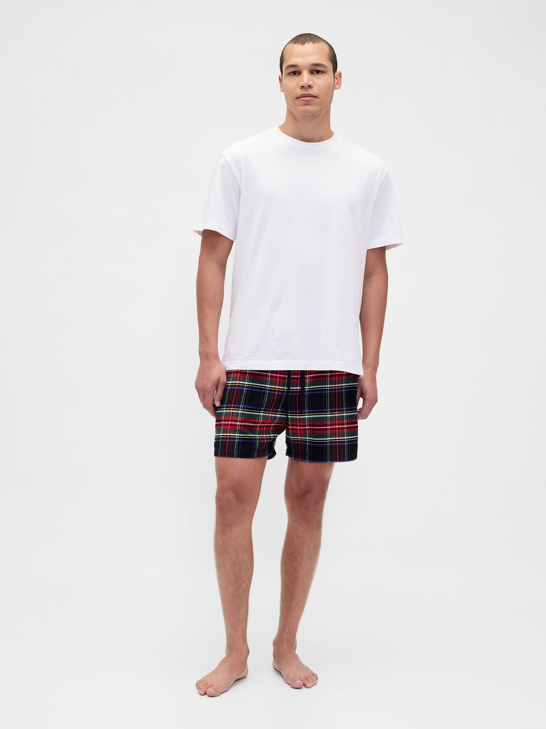 Black Check Matching Family Softest Flannel pyjama Boxer Shorts - Image 3 of 5