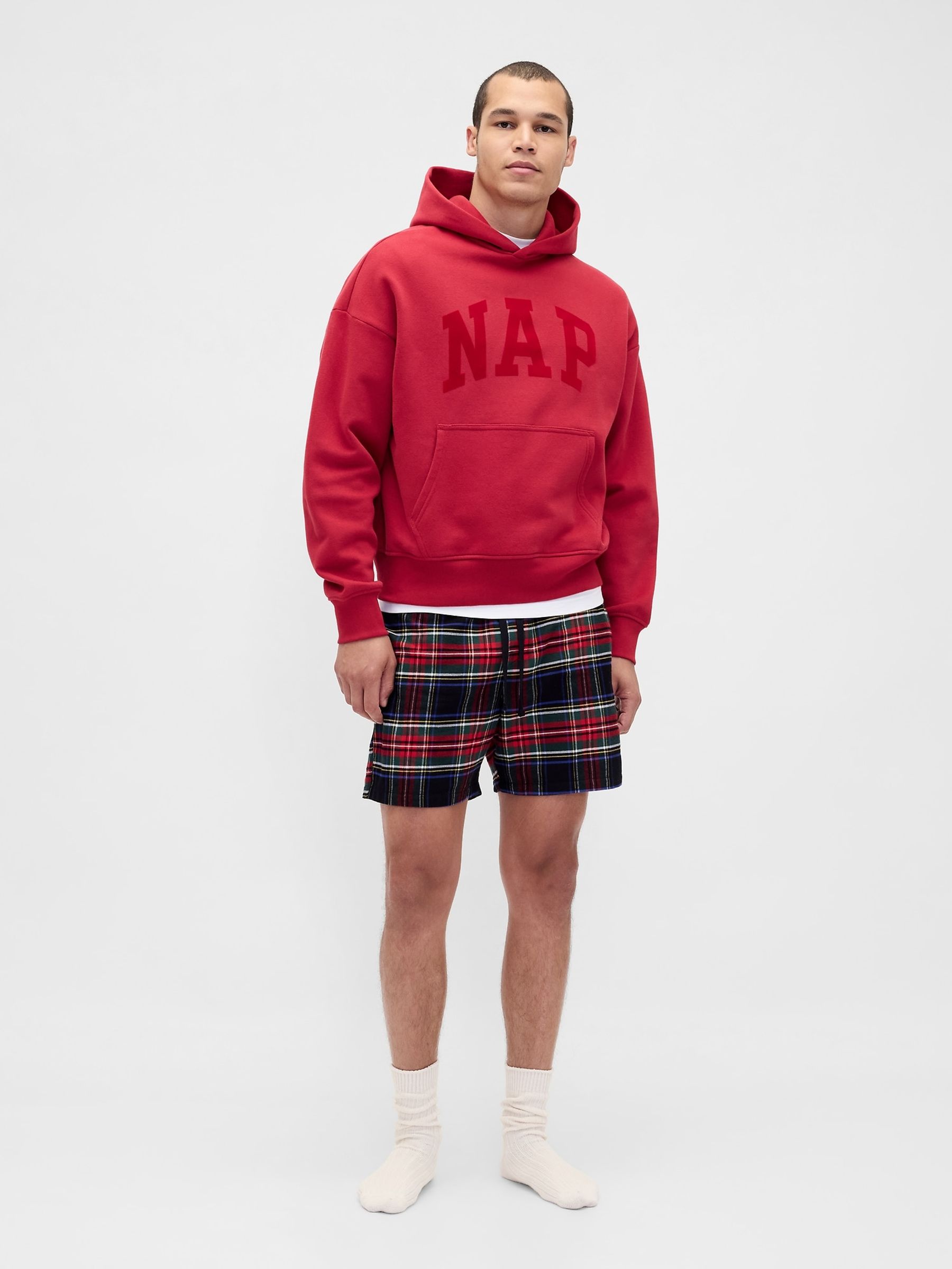 Black Check Matching Family Softest Flannel pyjama Boxer Shorts - Image 4 of 5