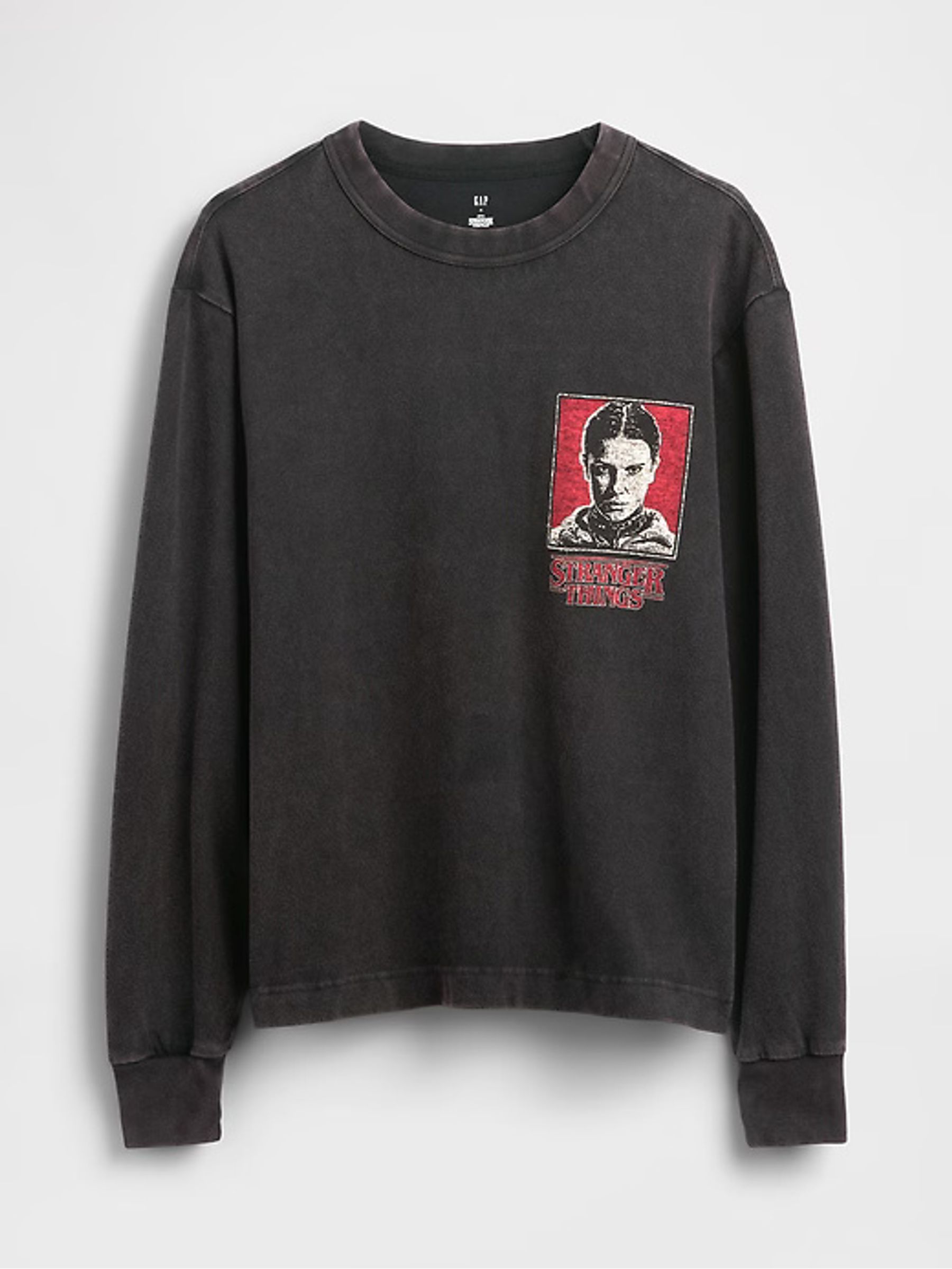 Black Stranger Things Long Sleeve Graphic T-Shirt - Image 5 of 8
