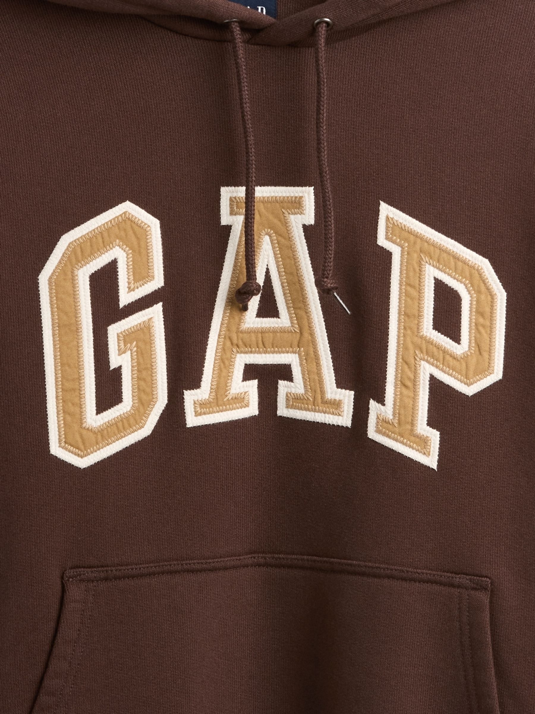 Brown Oversized Extra Heavyweight French Terry Logo Hoodie - Image 4 of 4 Brown Oversized Extra Heavyweight French Terry Logo Hoodie - Image 4 of 4