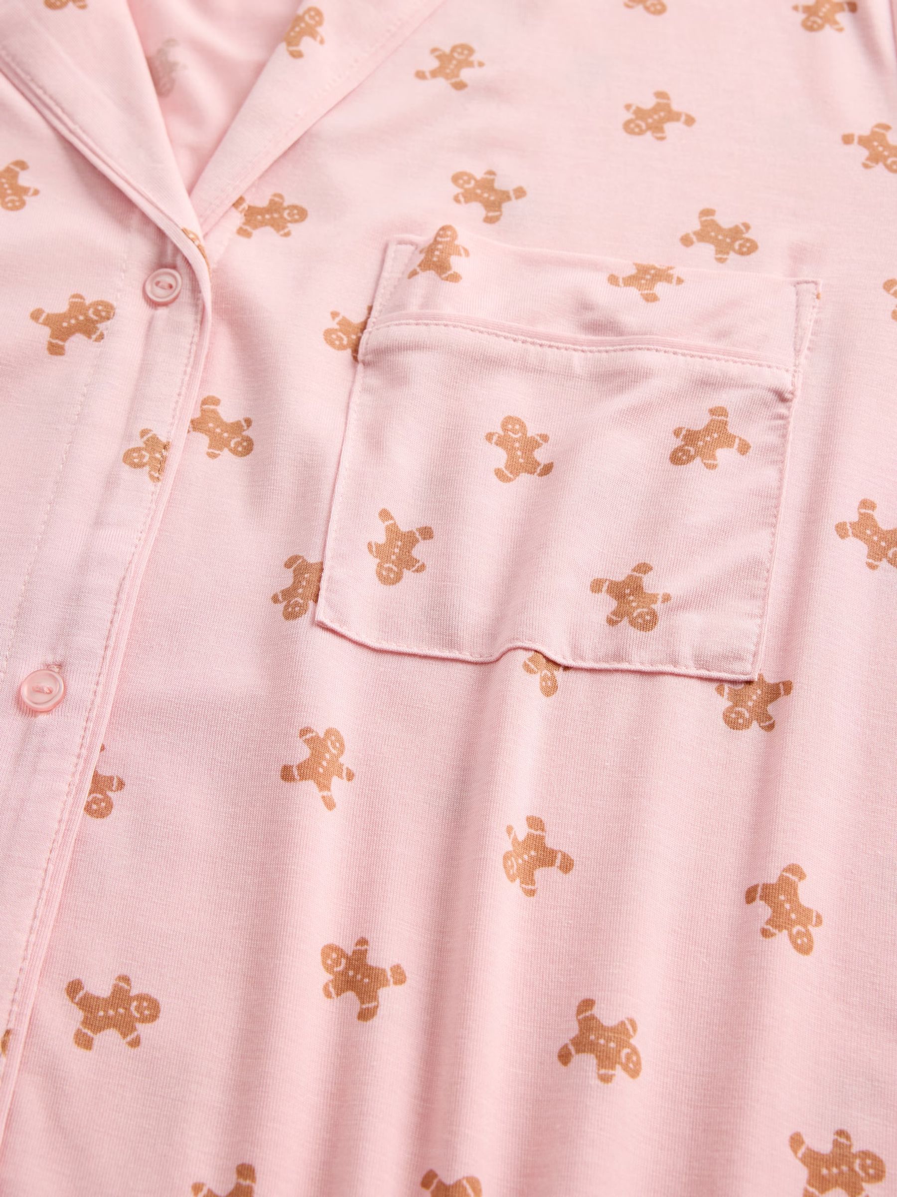 Pink Gingerbread Pyjama Top Matching Family Christmas - Image 4 of 4