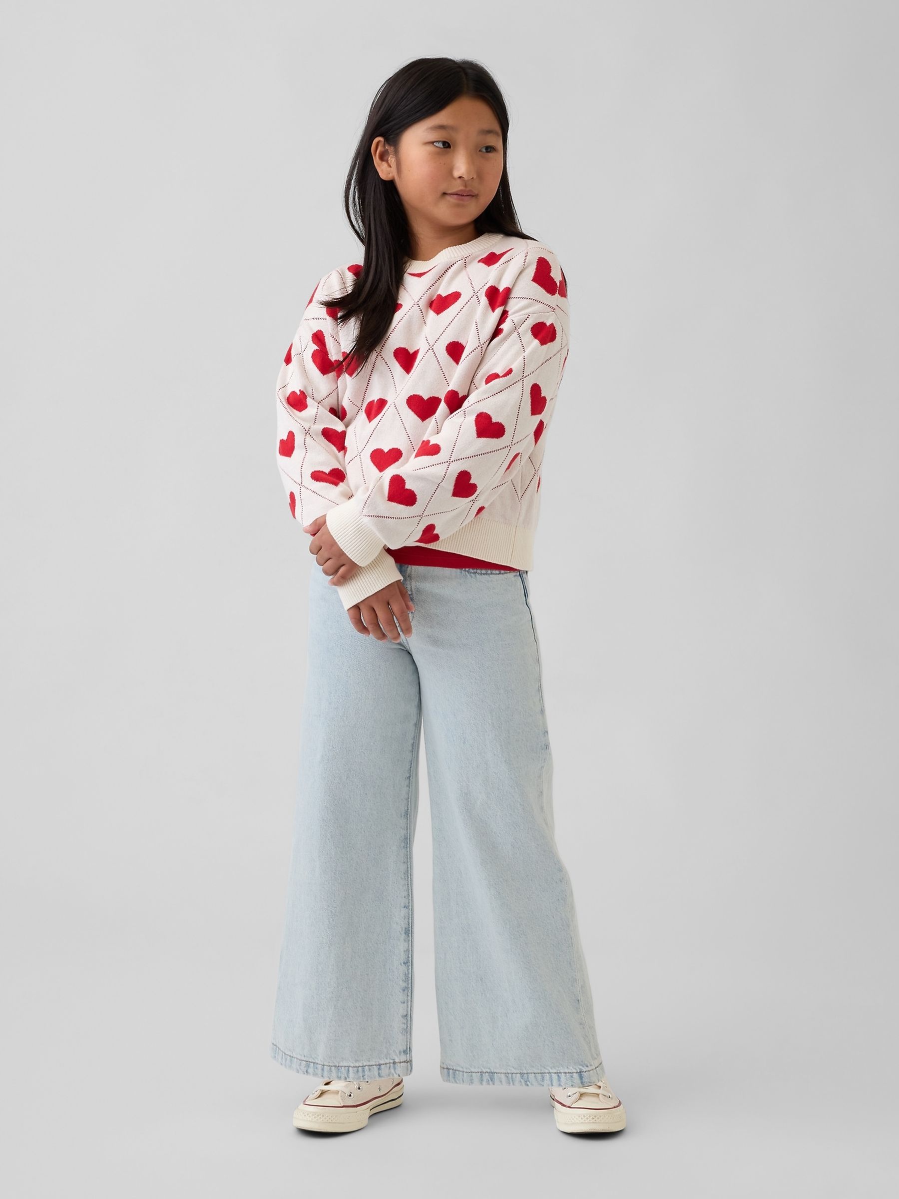 Red Heart Valentines Graphic Crew Neck Jumper - Image 3 of 5