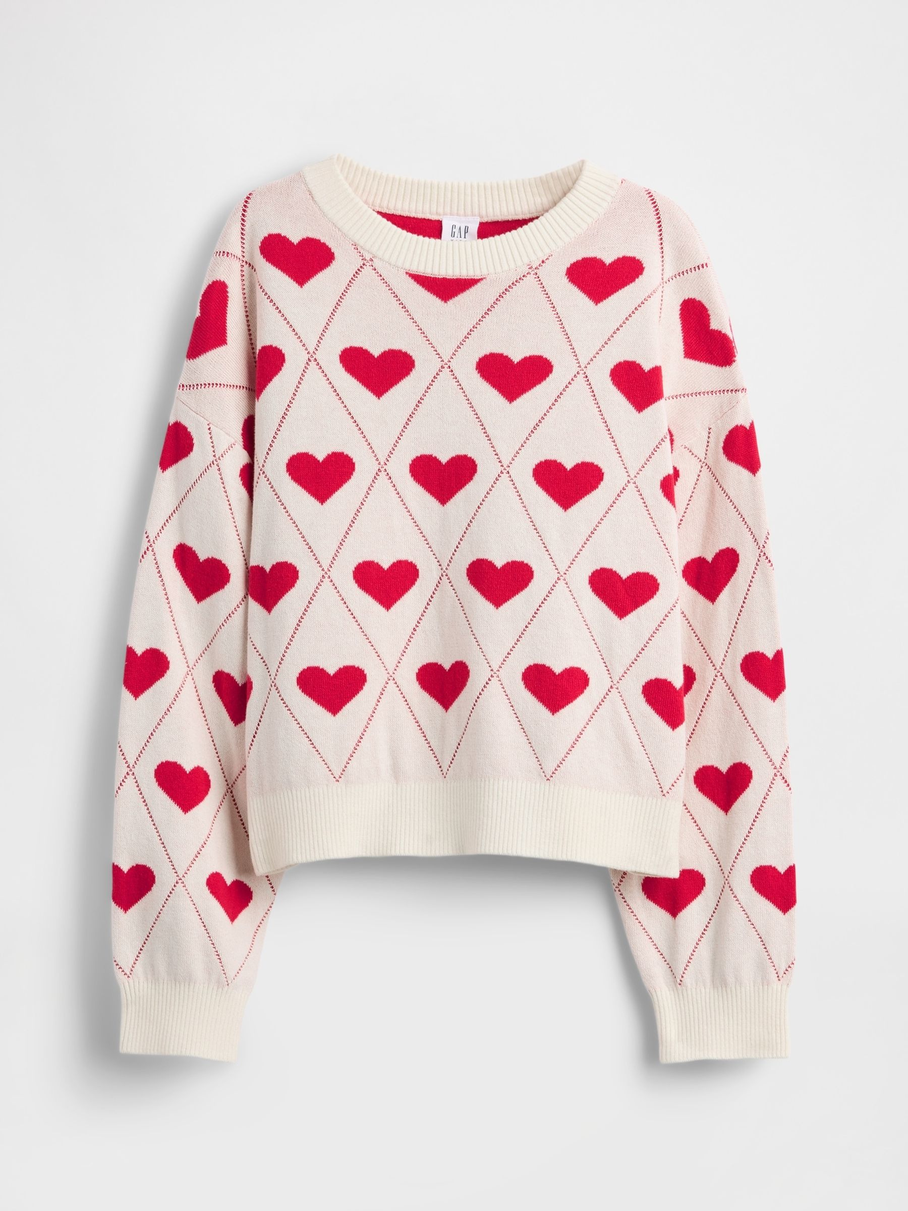Red Heart Valentines Graphic Crew Neck Jumper - Image 4 of 5