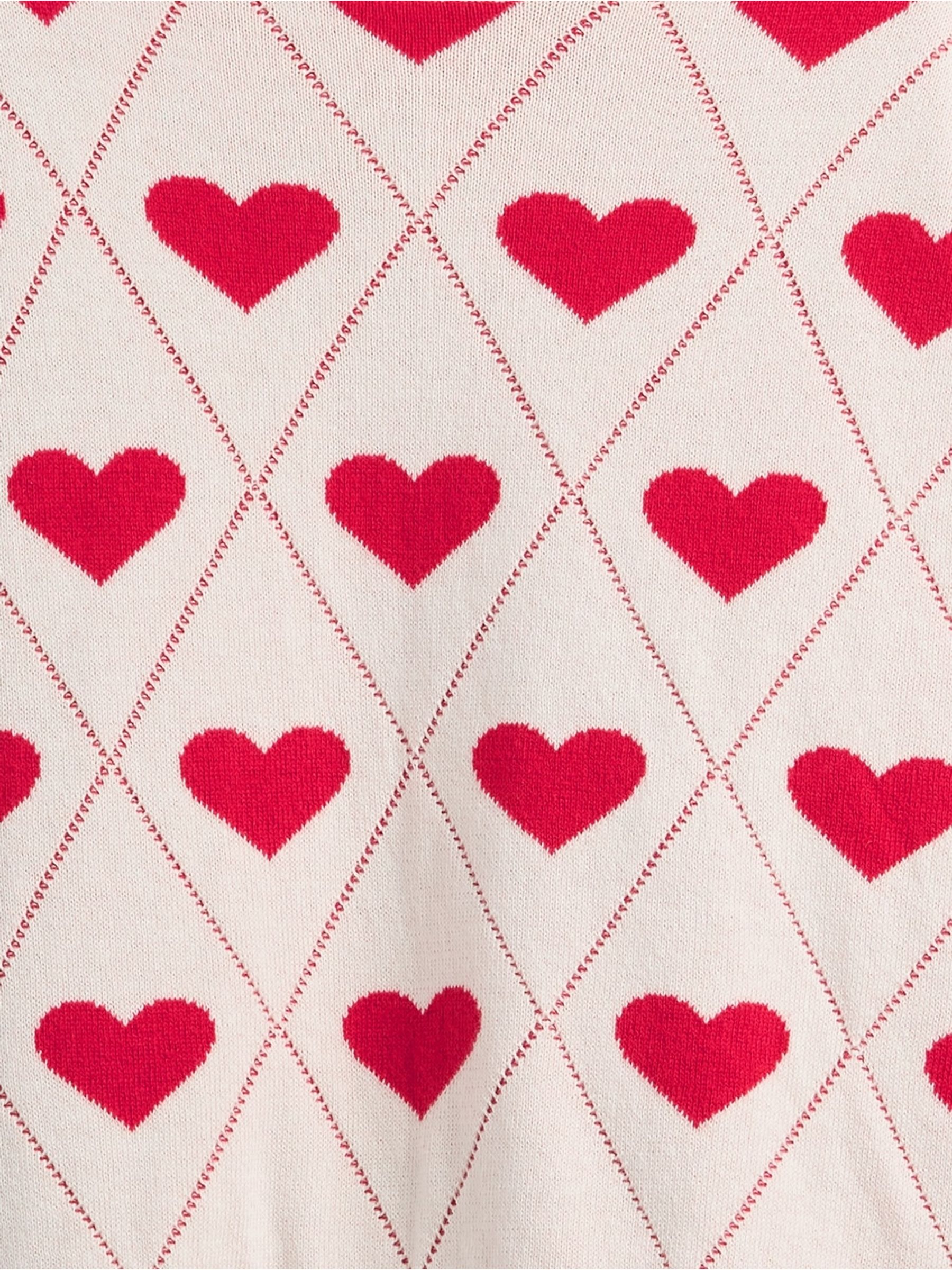 Red Heart Valentines Graphic Crew Neck Jumper - Image 5 of 5