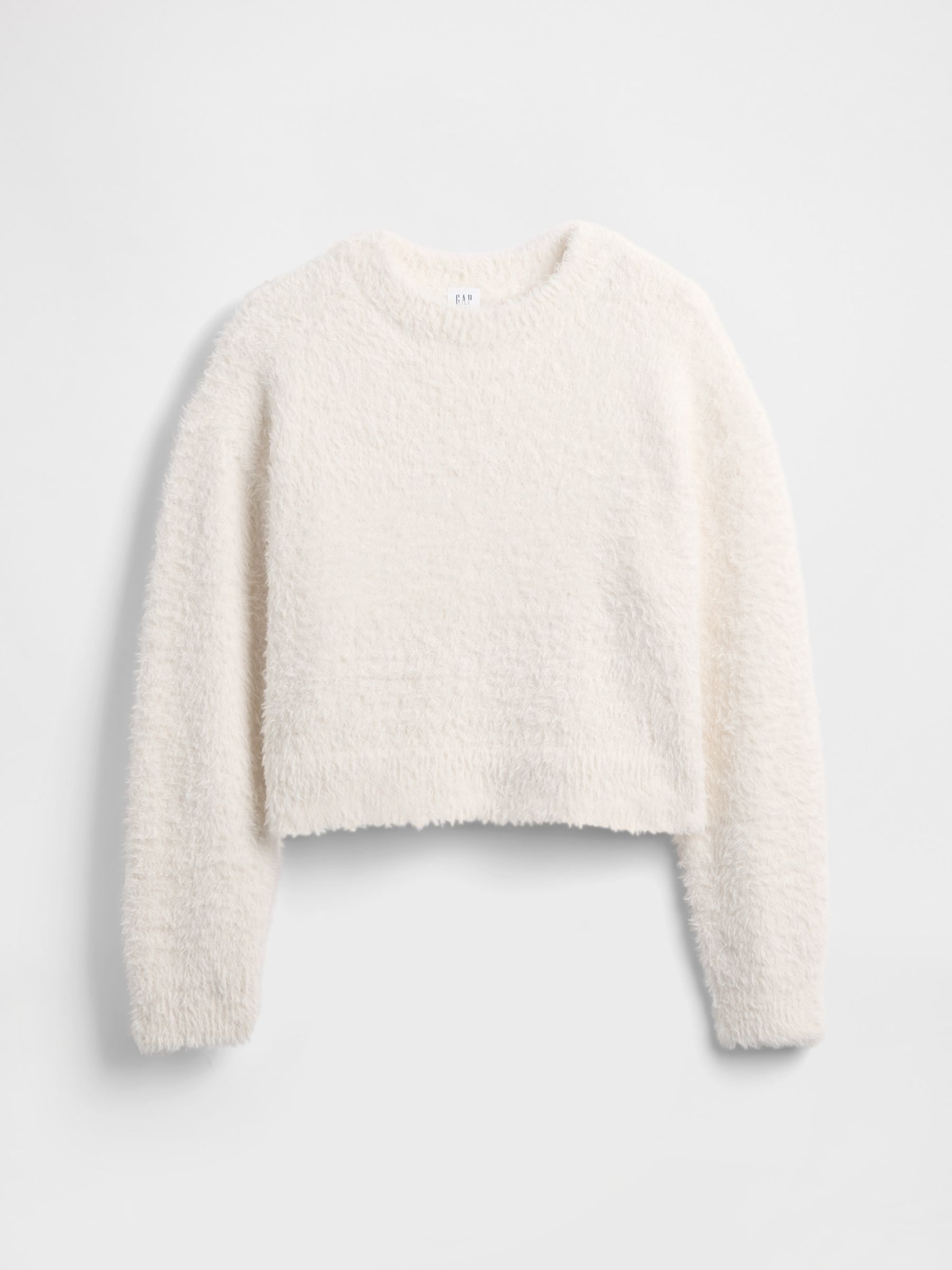 White Eyelash Crew Neck Jumper - Image 4 of 5