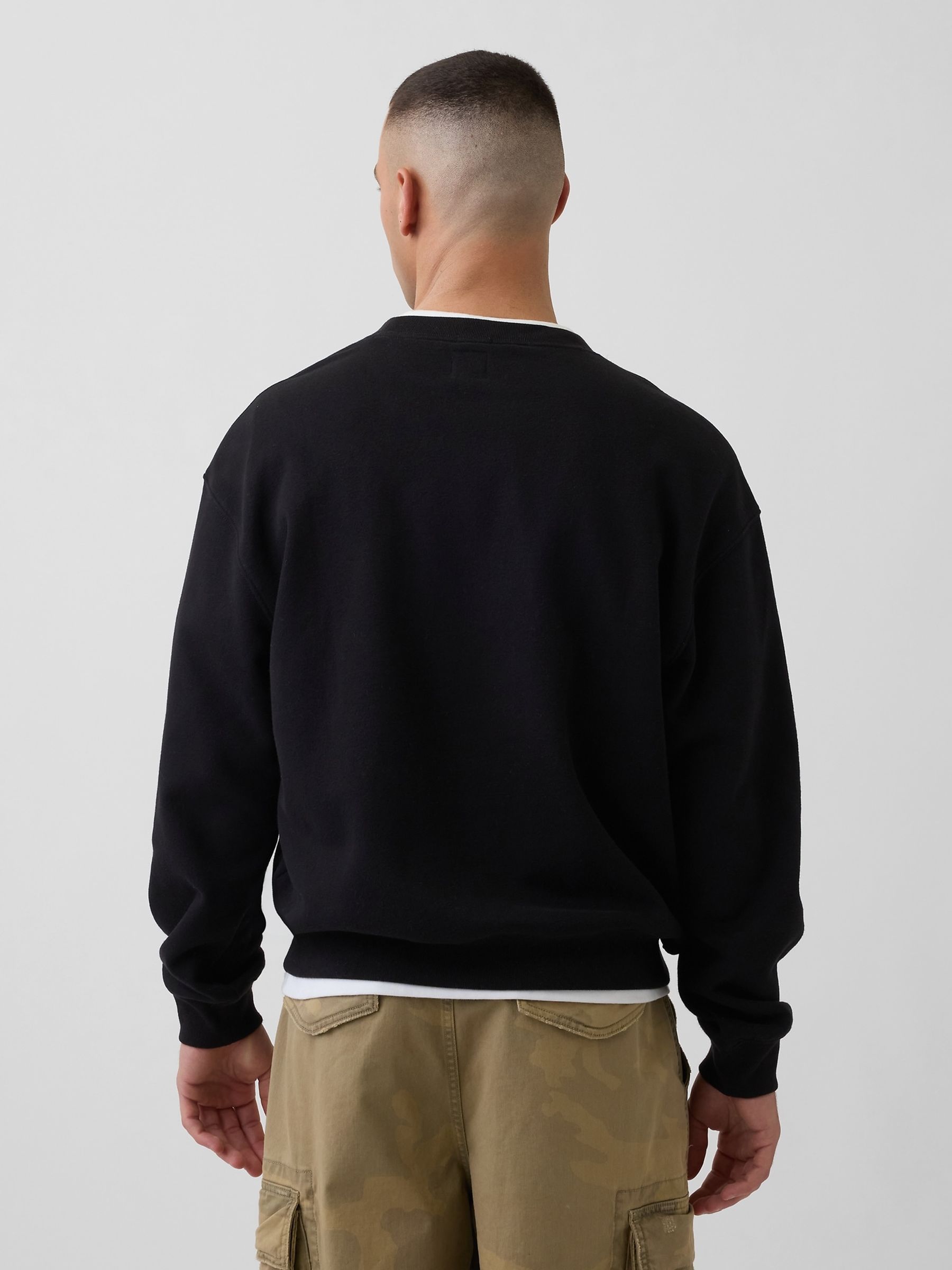 Black Vintage Soft Oversized Logo Sweatshirt - Image 2 of 4