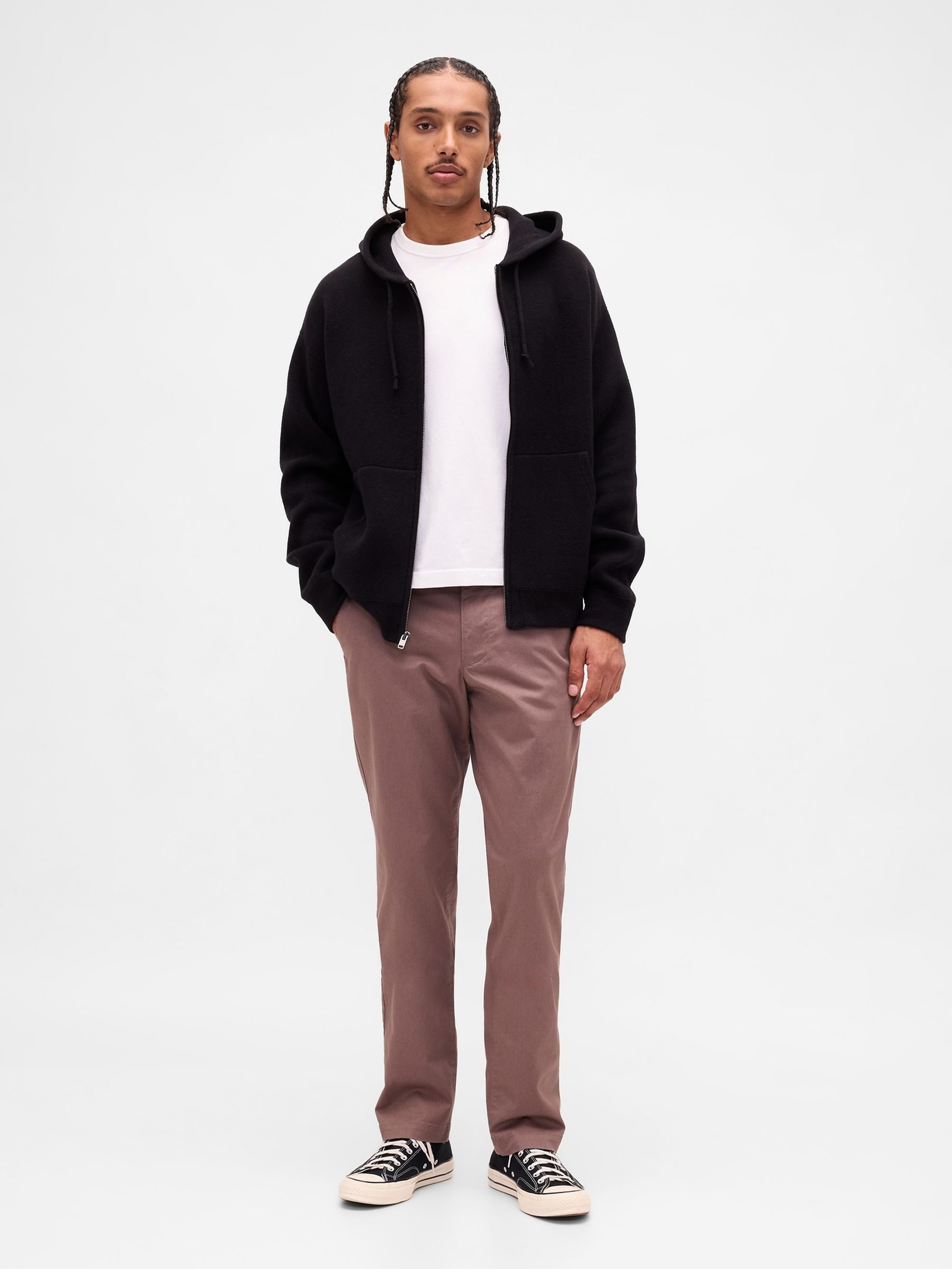 Pink Modern Straight Chinos - Image 1 of 2 Pink Modern Straight Chinos - Image 1 of 2