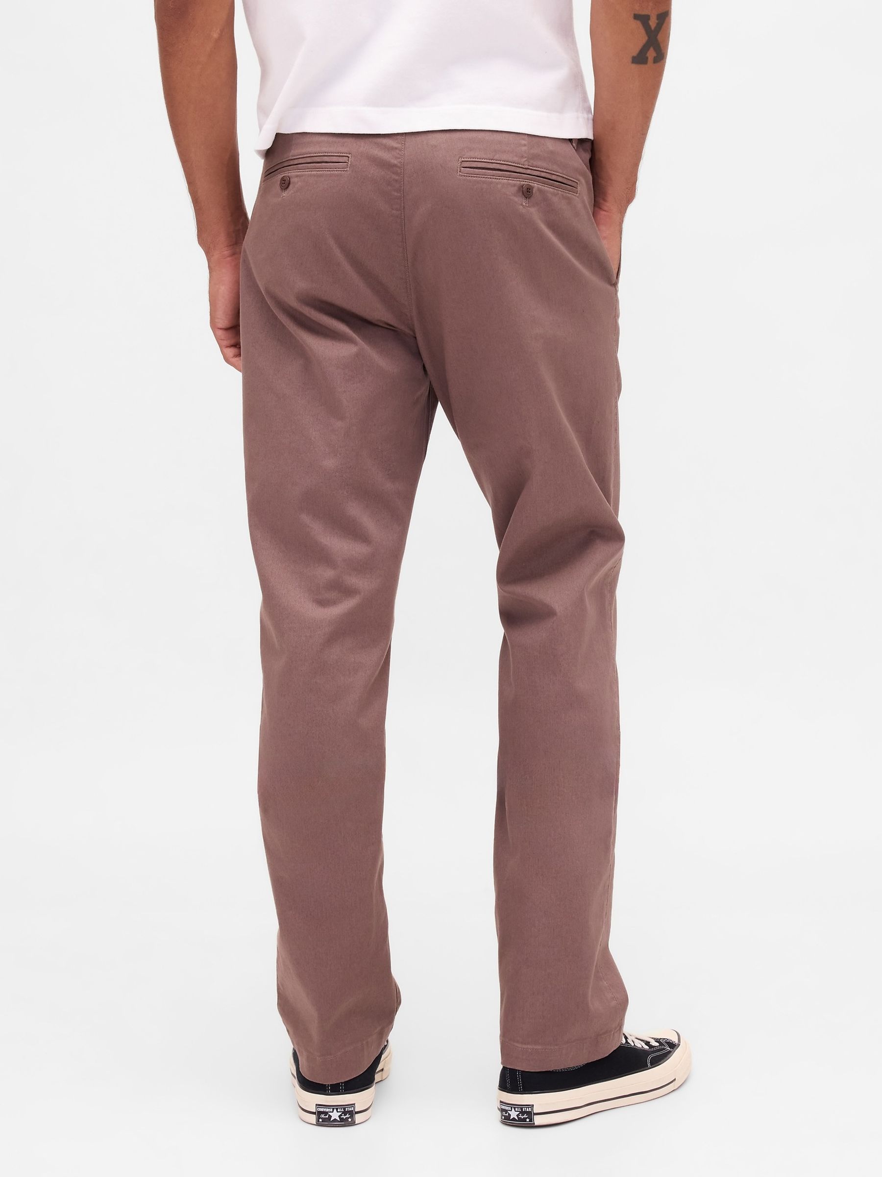 Pink Modern Straight Chinos - Image 2 of 2 Pink Modern Straight Chinos - Image 2 of 2