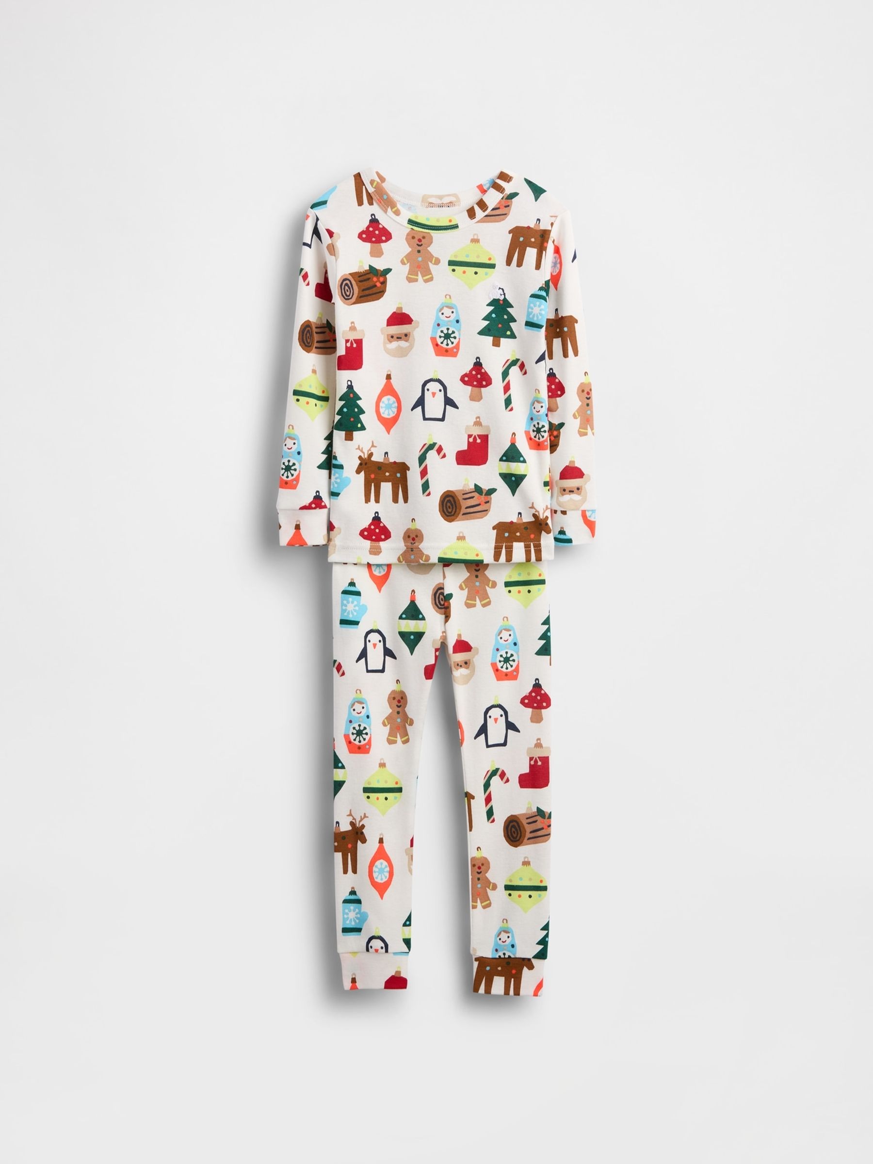 White Matching Family Christmas Pyjamas Set (6mths-5yrs) - Image 1 of 2 White Matching Family Christmas Pyjamas Set (6mths-5yrs) - Image 1 of 2