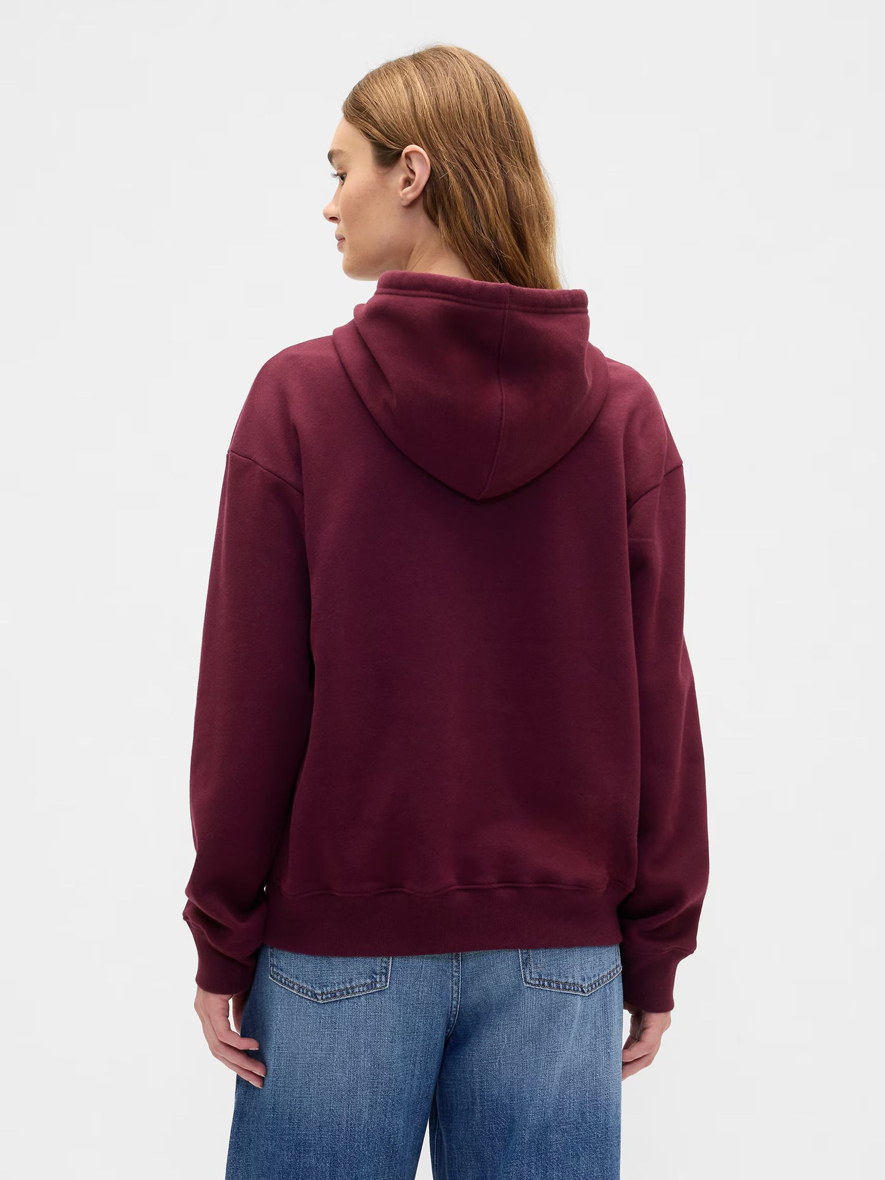 Burgundy Red Logo Hoodie - Image 2 of 5