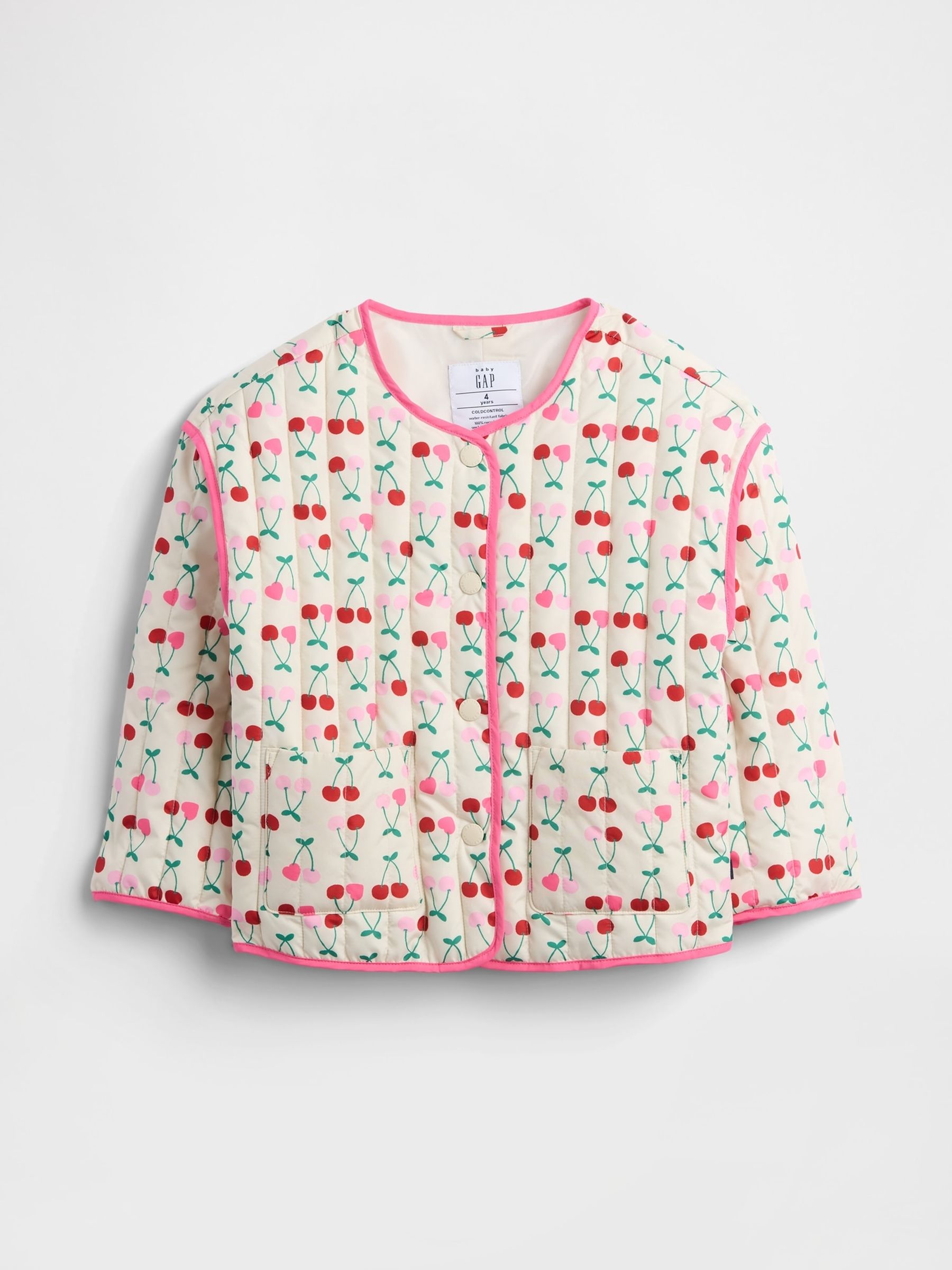 Cherry print Printed Quilted Jacket - Image 1 of 3