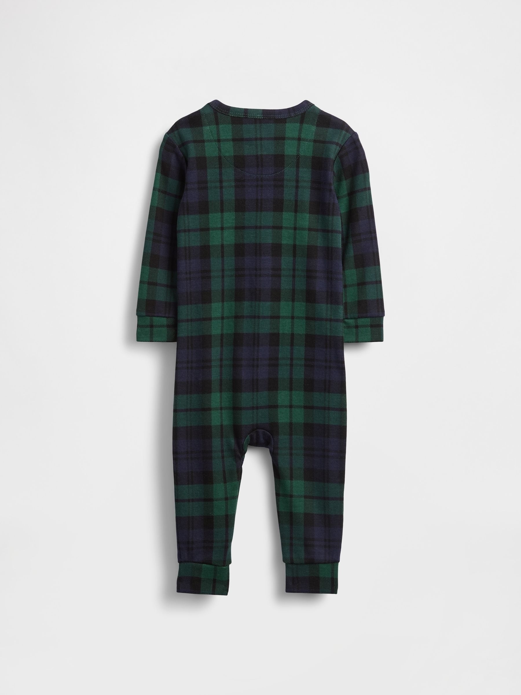 Green Plaid Matching Family Christmas Cotton Sleepsuit - Image 2 of 2 Green Plaid Matching Family Christmas Cotton Sleepsuit - Image 2 of 2