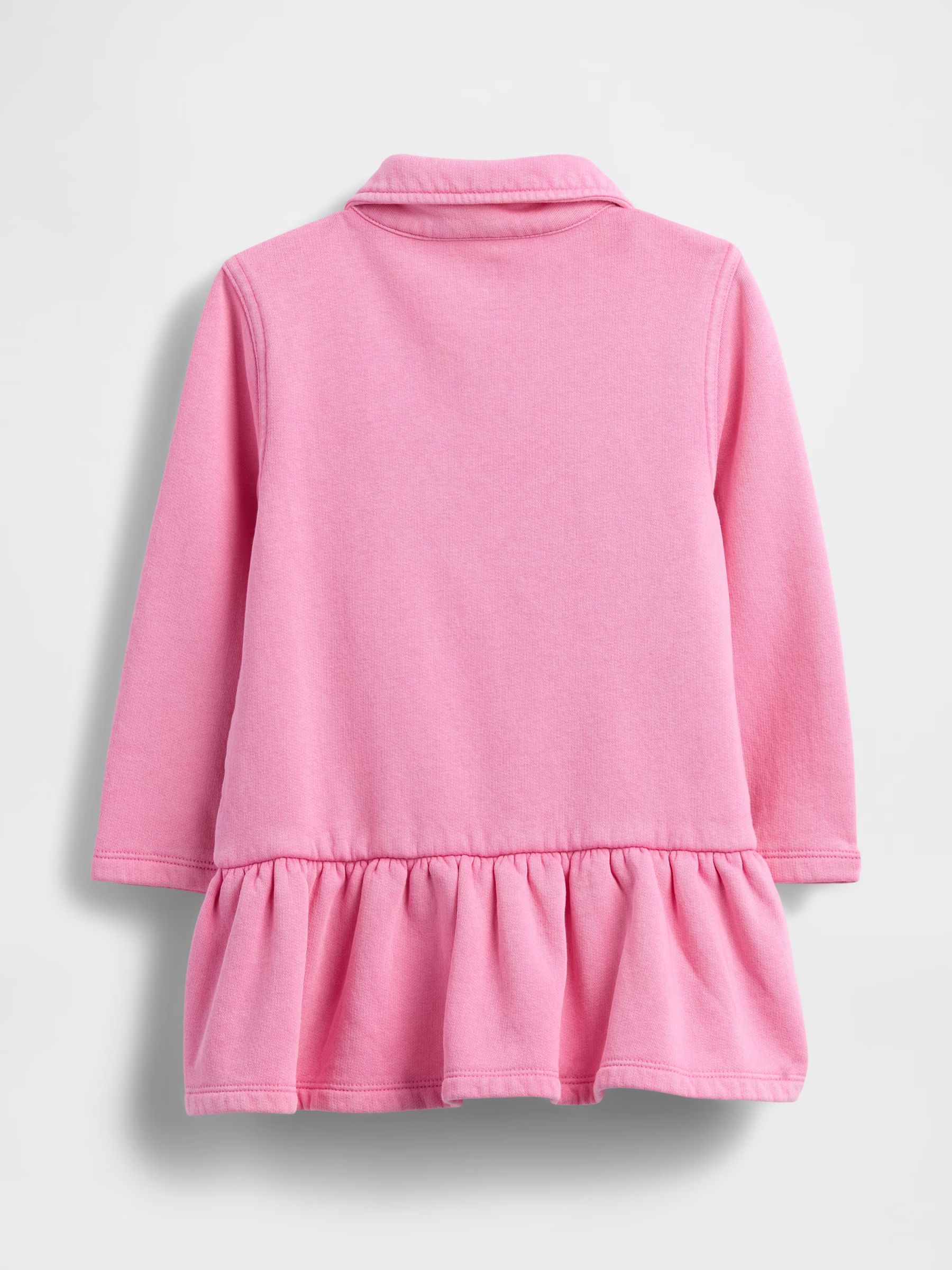 Pink Half-Zip Pullover Sweatshirt Dress - Image 3 of 3