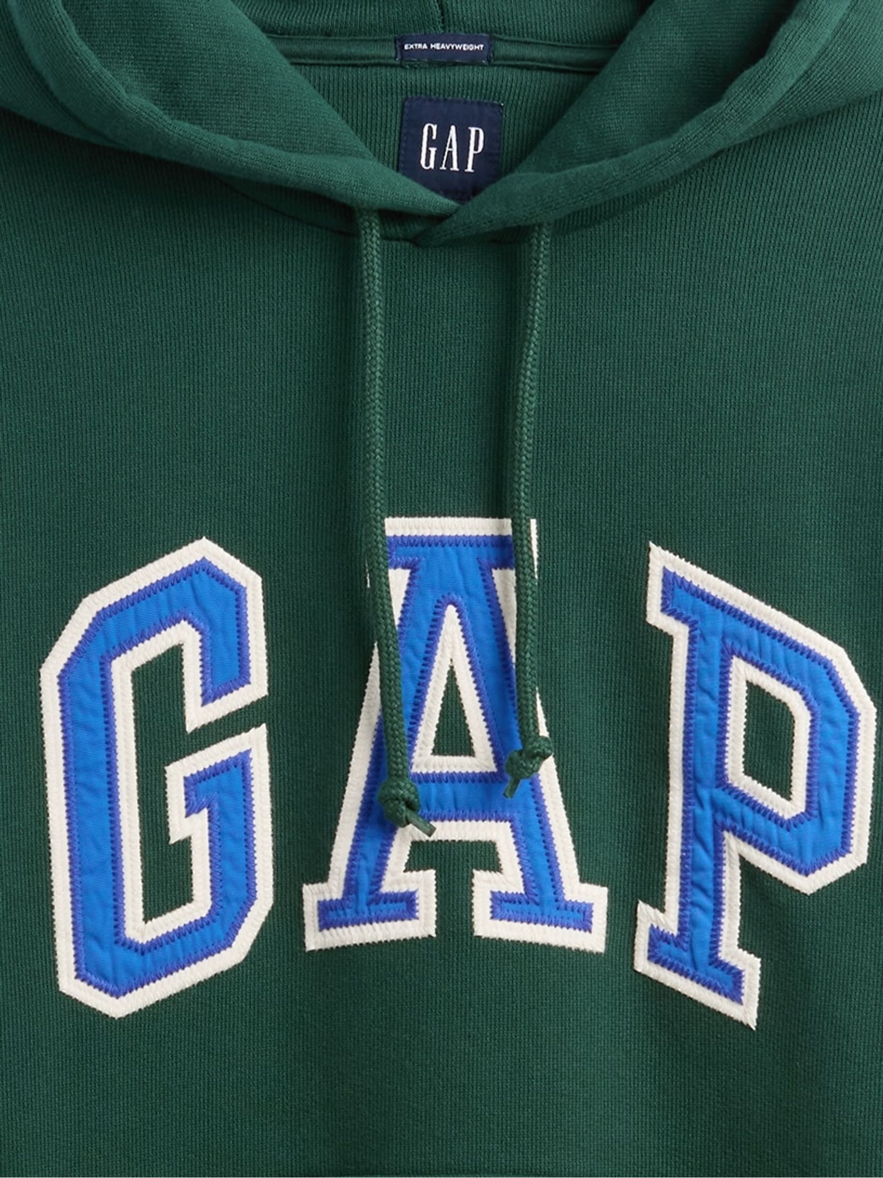 Green Oversized Extra Heavyweight French Terry Logo Hoodie - Image 4 of 4 Green Oversized Extra Heavyweight French Terry Logo Hoodie - Image 4 of 4